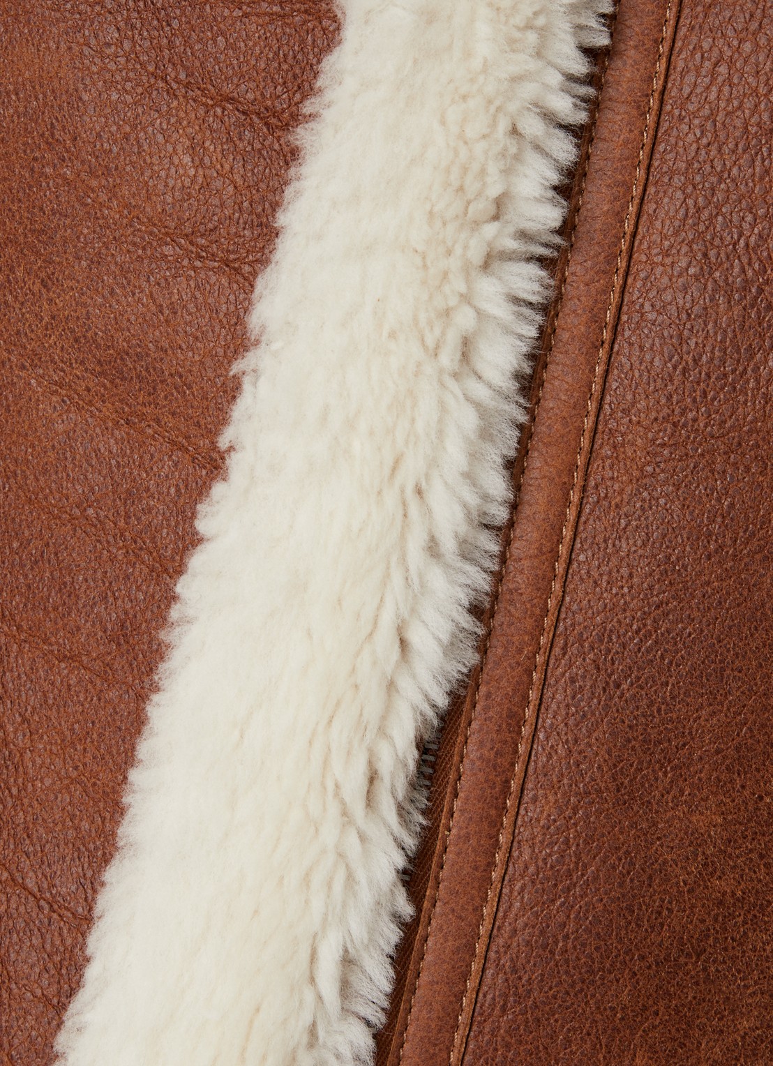 Isabel Marant Abeliki lammy coat van lamsleer met ritszakken - detail 5 camel