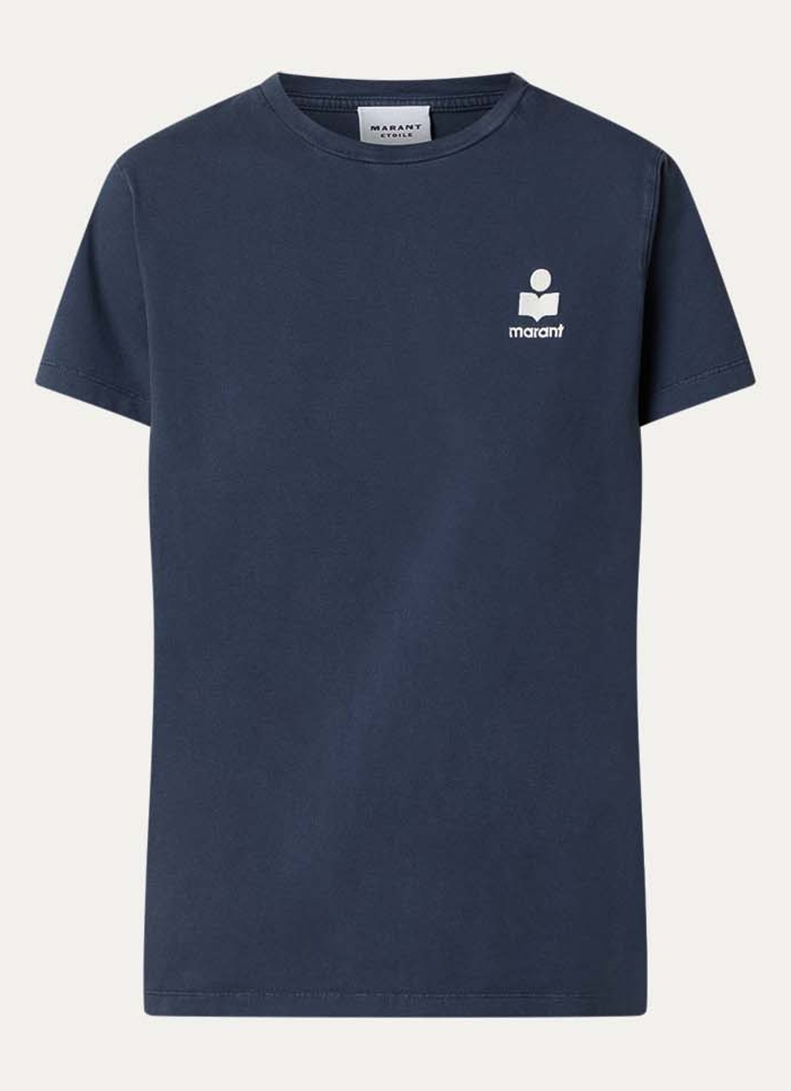 Isabel Marant Aby T-shirt met logoborduring - voorkant donkerblauw
