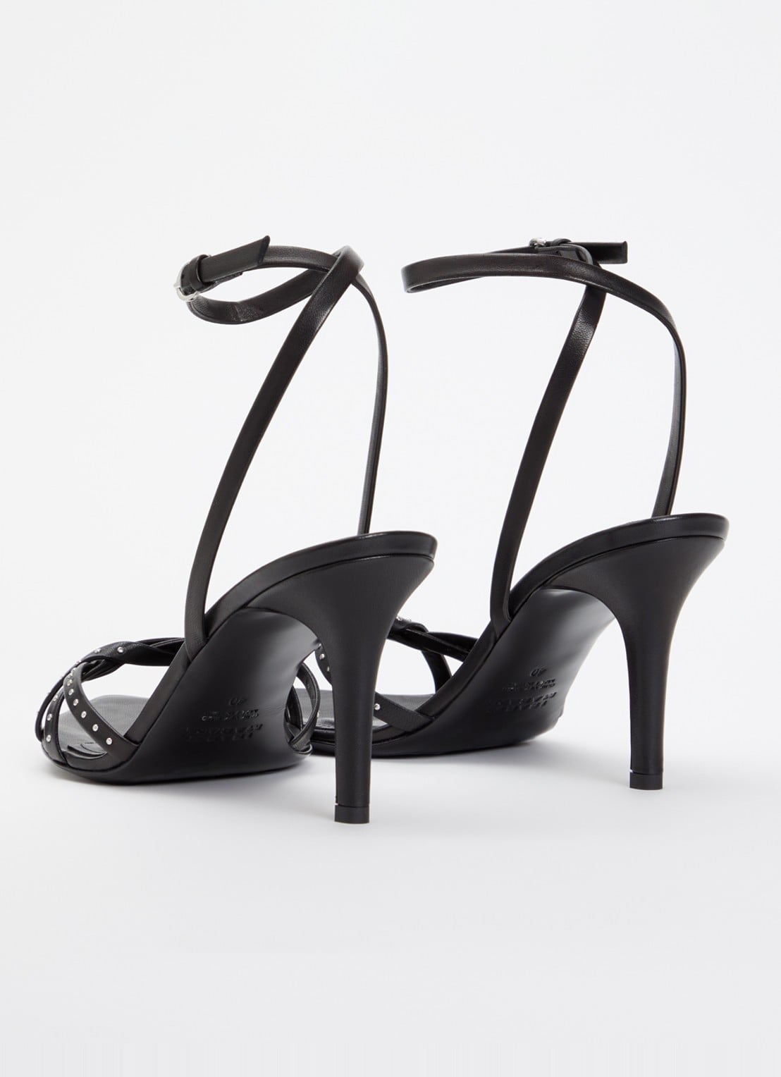 Isabel Marant Adole sandalette van lamsleer met studs - achterkant 7 zwart
