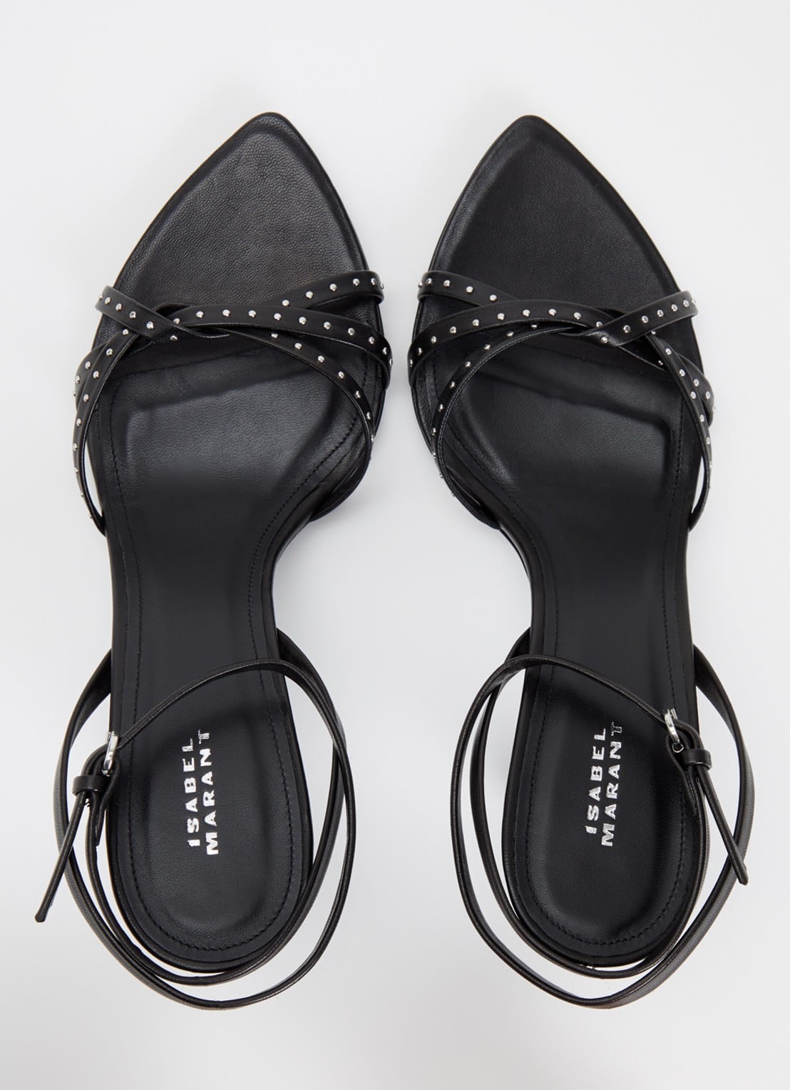 Isabel Marant Adole sandalette van lamsleer met studs - detail 4 zwart
