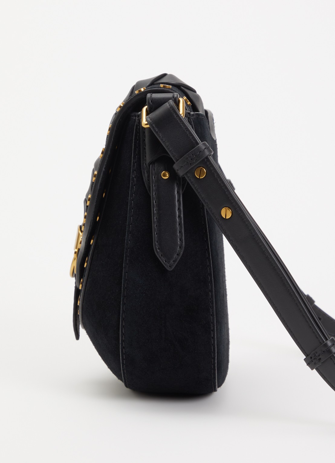 Isabel Marant Altay crossbodytas van kalfssuède - detail 2 zwart
