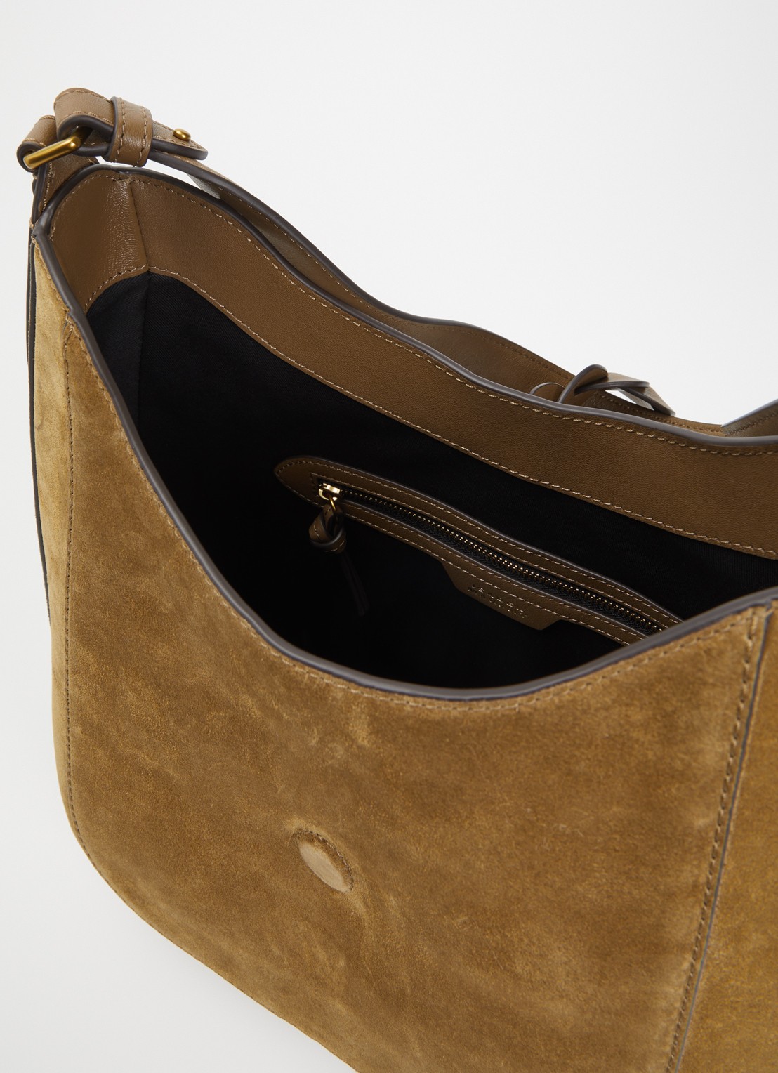 Isabel Marant Altay schoudertas van kalfssuède - detail 2 taupe