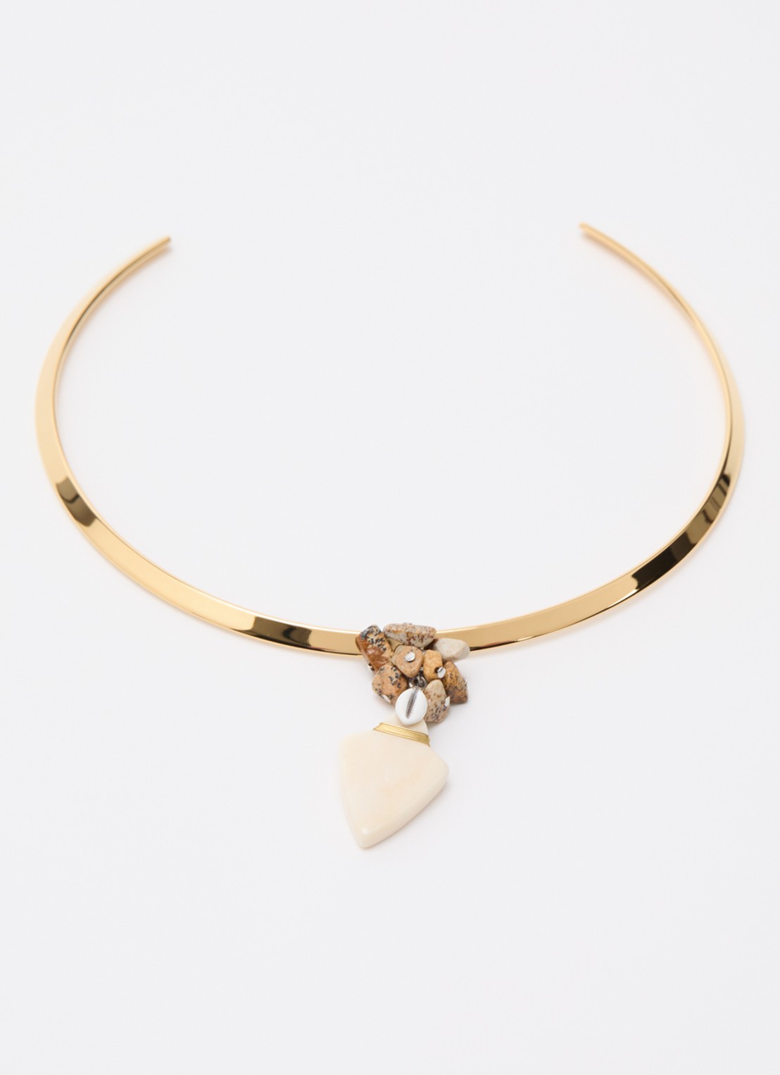 Isabel Marant Anna choker met hanger - detail gebroken wit