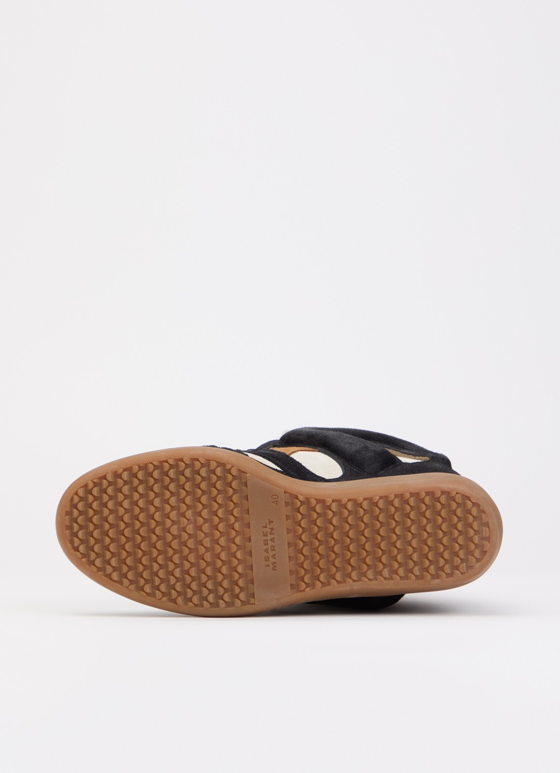 Isabel Marant Bekett Ring sneakerwedge van suède - detail 3 zwart