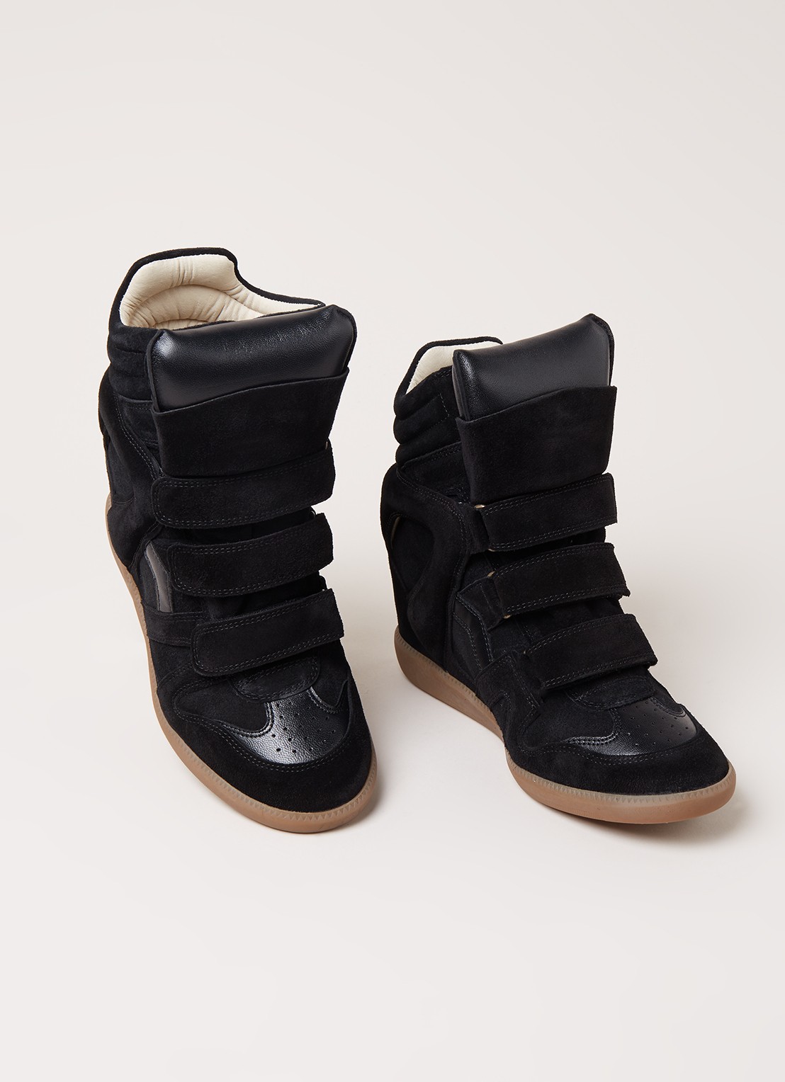 Isabel Marant Bekett sneakerwedge van suède - detail 5 zwart