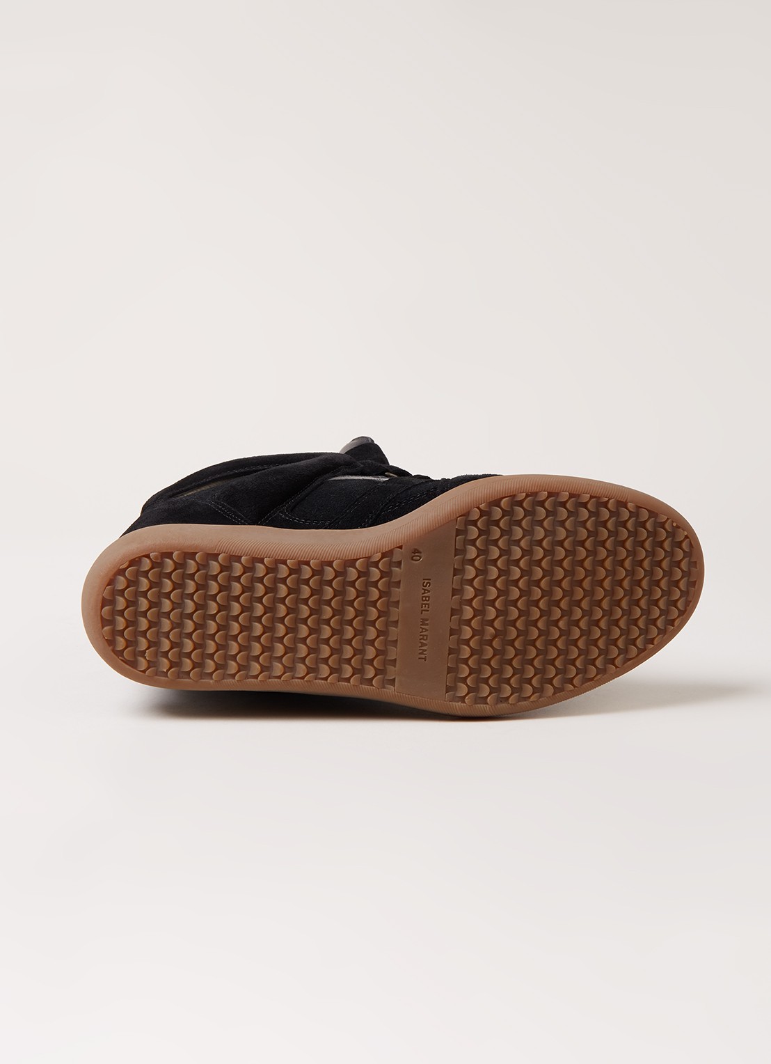 Isabel Marant Bekett sneakerwedge van suède - detail 6 zwart