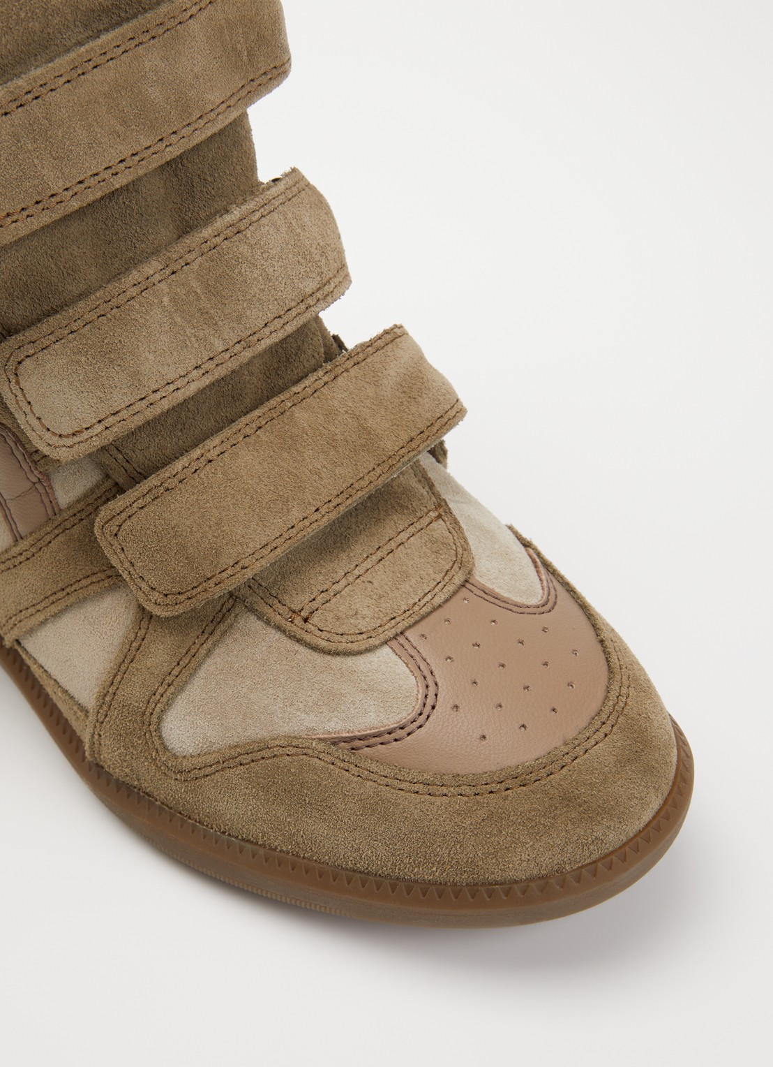 Isabel Marant Bekett sneakerwedge van suède - detail 6 lichtbruin