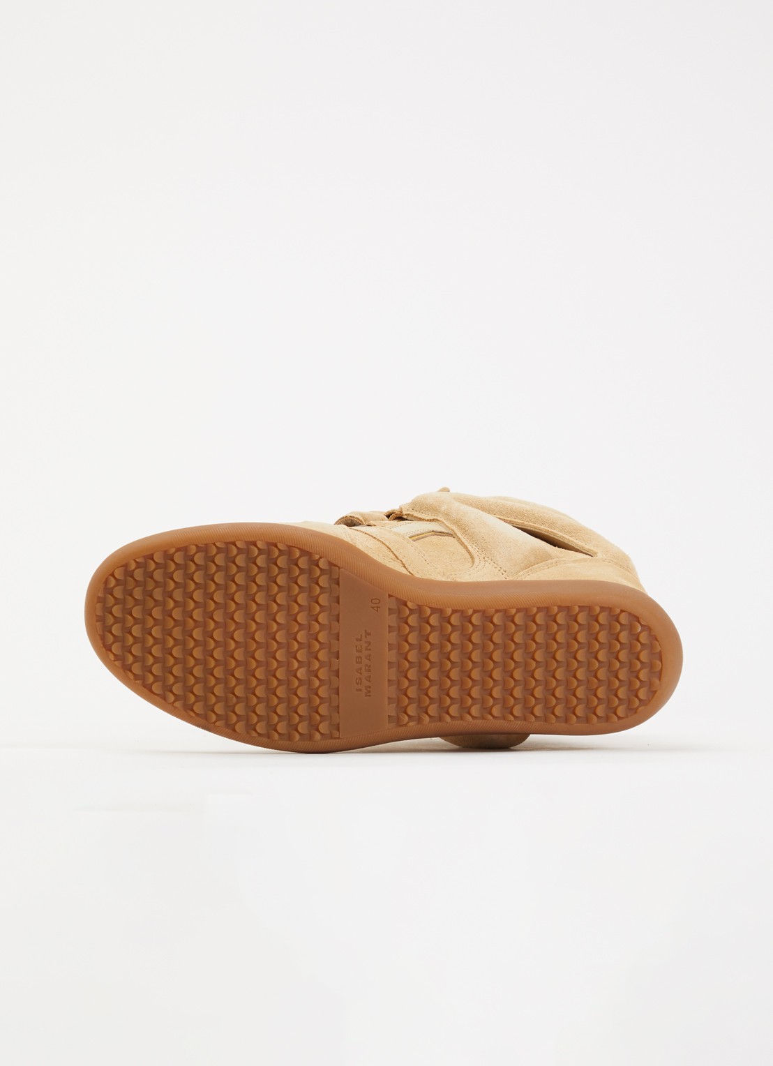 Isabel Marant Bekett sneakerwedge van suède - detail 4 beige
