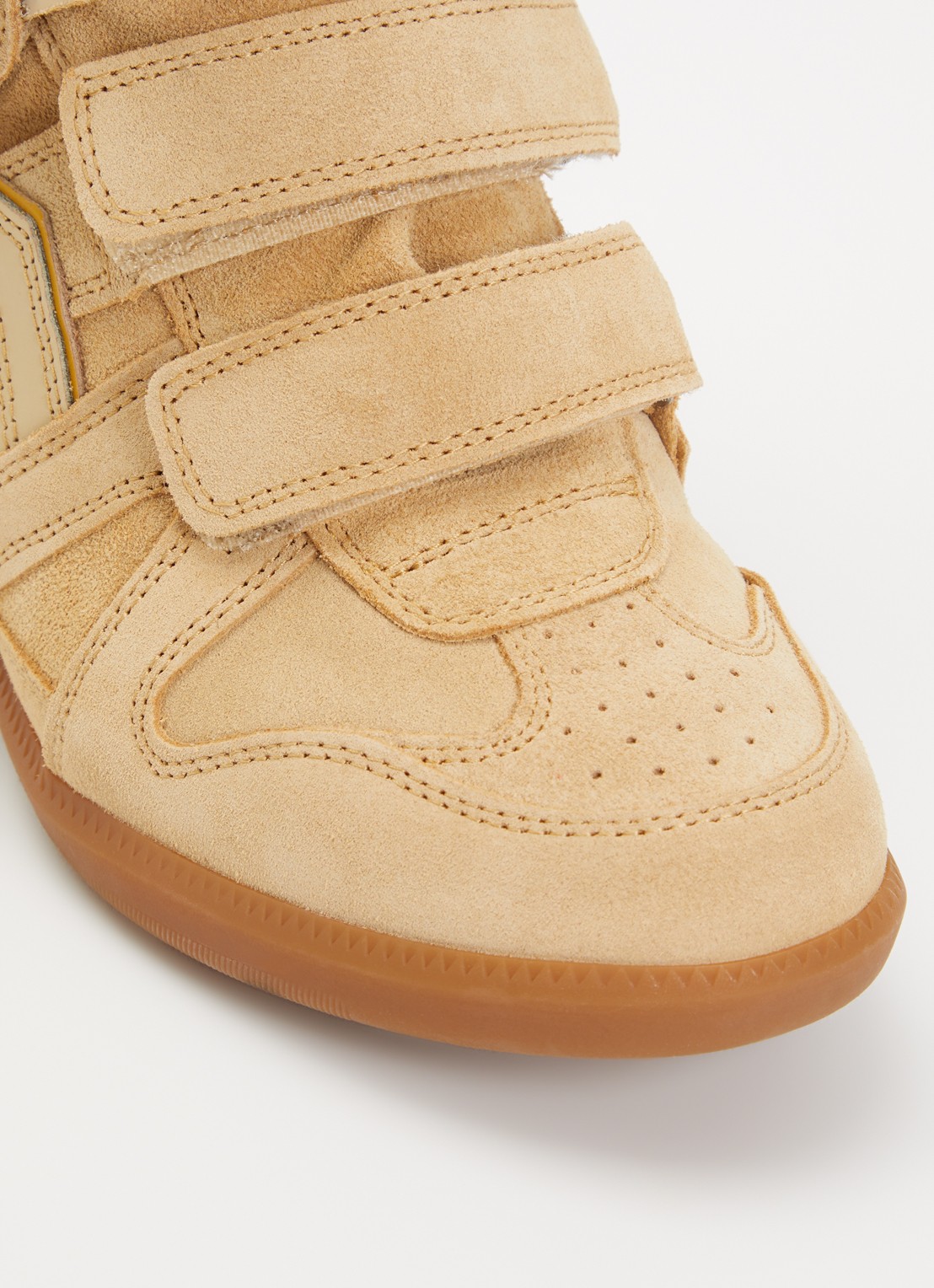 Isabel Marant Bekett sneakerwedge van suède - detail 5 beige