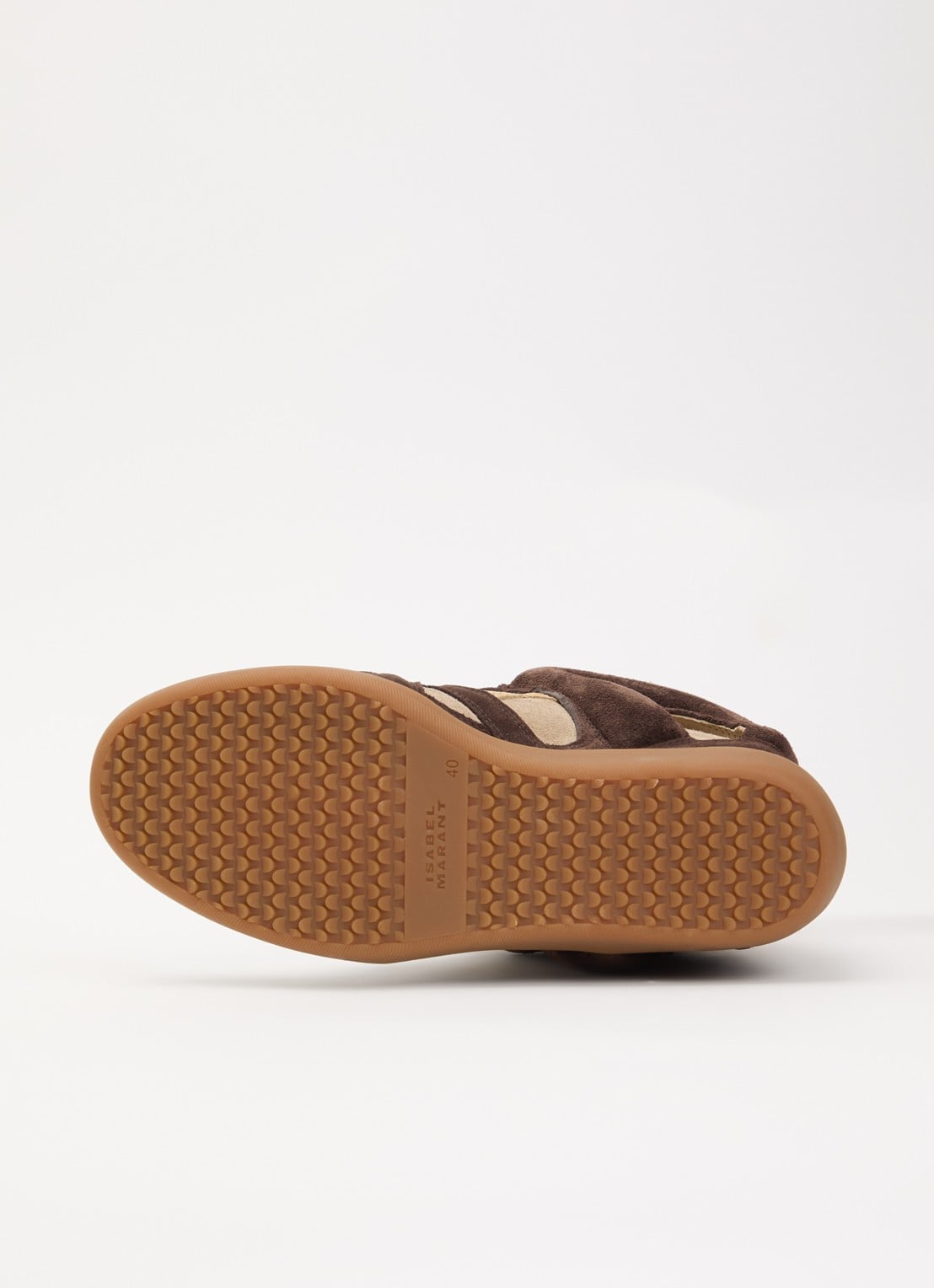 Isabel Marant Bekett sneakerwedge van suéde  - detail 4 chocoladebruin