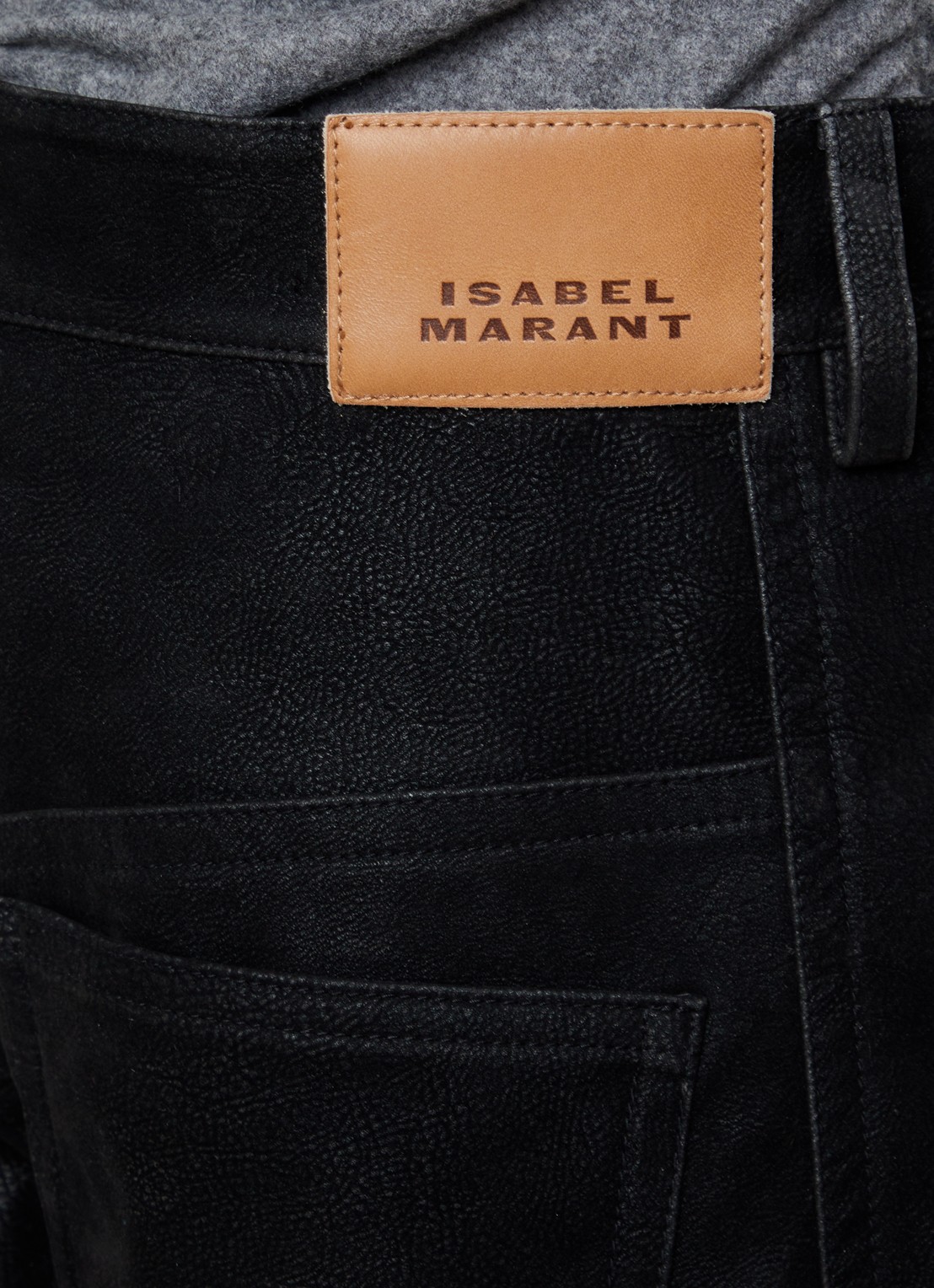 Isabel Marant Belky high waist straight leg jeans met steekzakken - detail 4 zwart