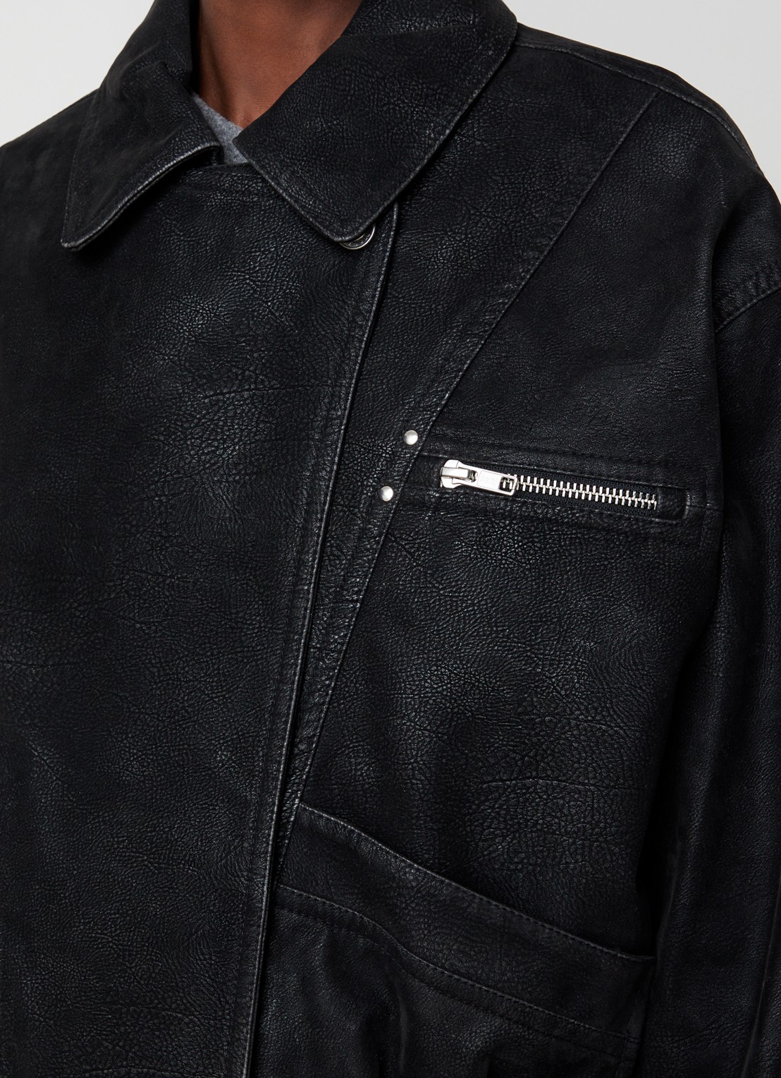 Isabel Marant Belma jack met steekzakken - detail 3 zwart