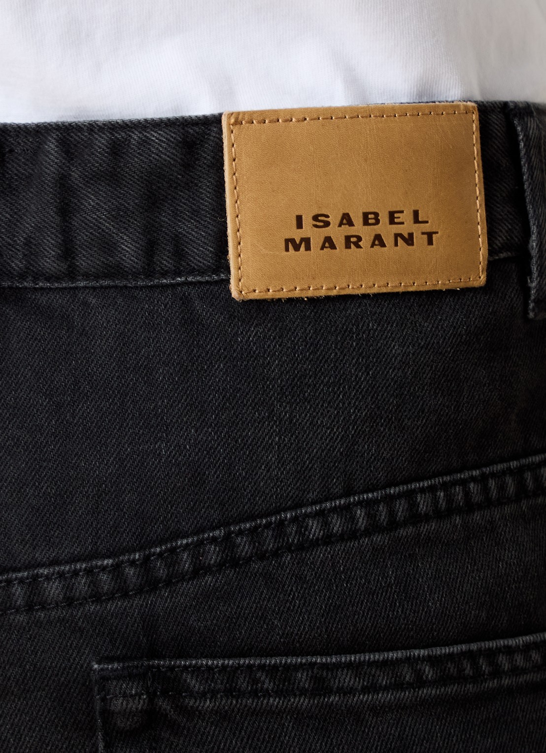 Isabel Marant Belvira bootcut jeans met gekleurde wassing - detail 4 zwart