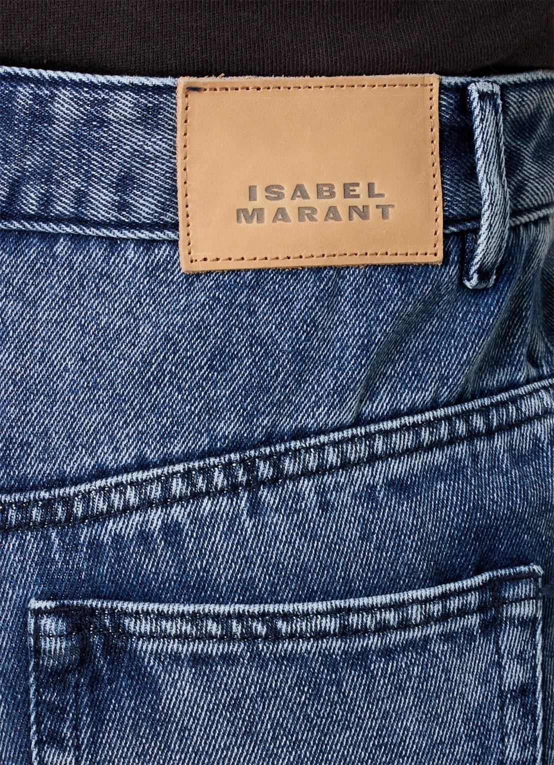 Isabel Marant Belvira high waist bootcut jeans  met medium wassing - detail 3 indigo
