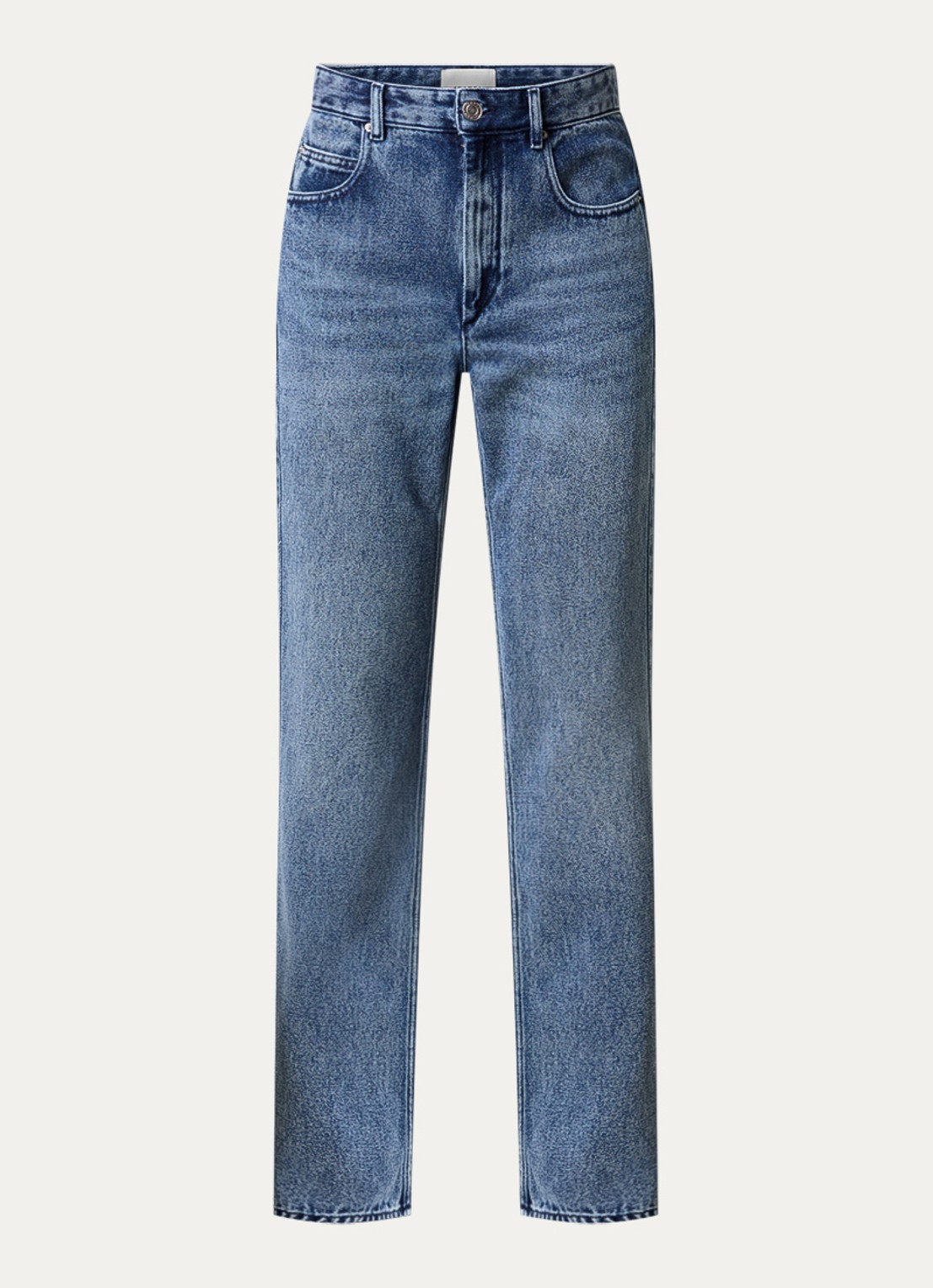 Isabel Marant Belvira high waist bootcut jeans  met medium wassing - voorkant 5 indigo