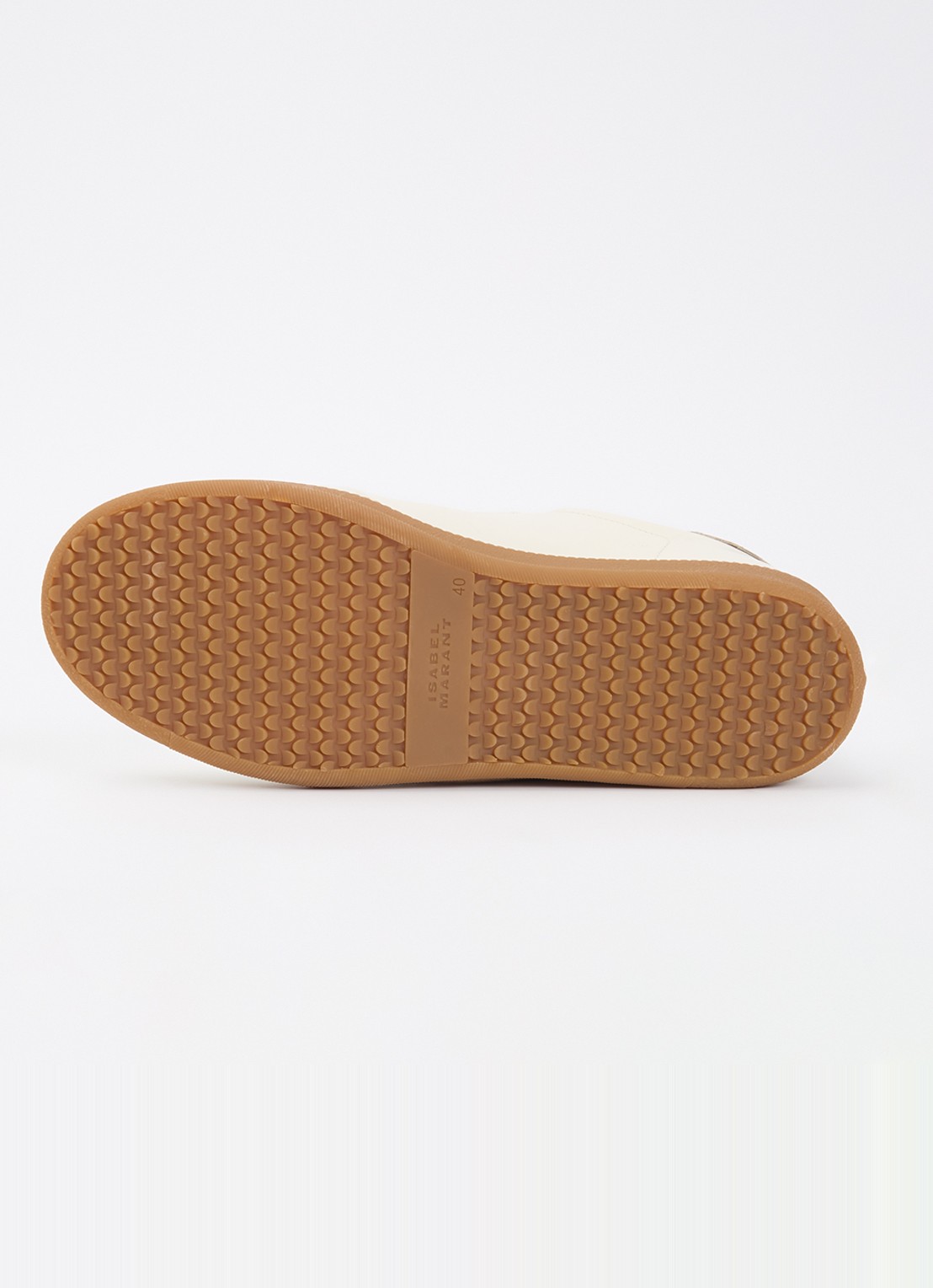 Isabel Marant Beth sneaker van kalfsleer met suède details - detail 5 gebroken wit