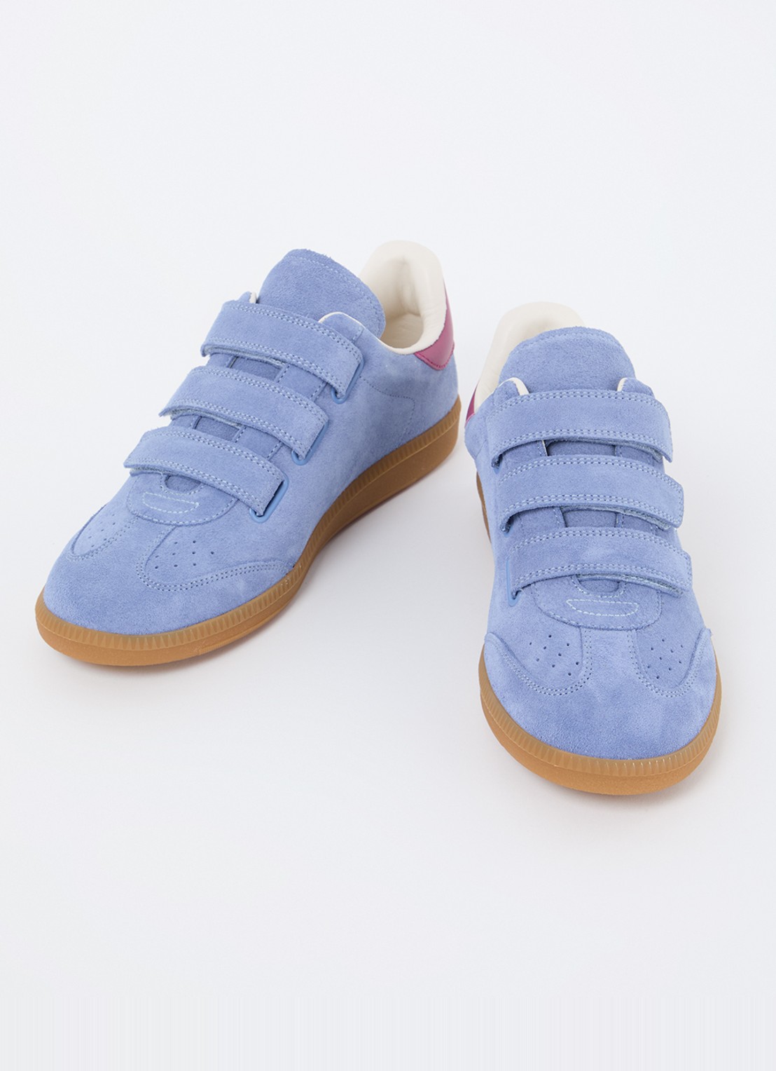 Isabel Marant Beth sneaker van kalfssuède  - detail 4 staalblauw