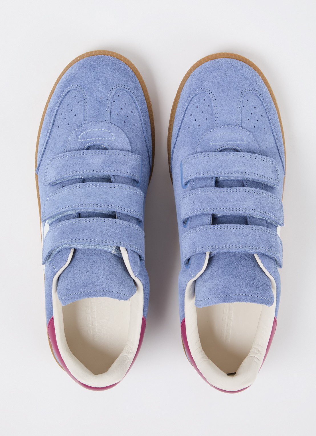 Isabel Marant Beth sneaker van kalfssuède  - detail 5 staalblauw
