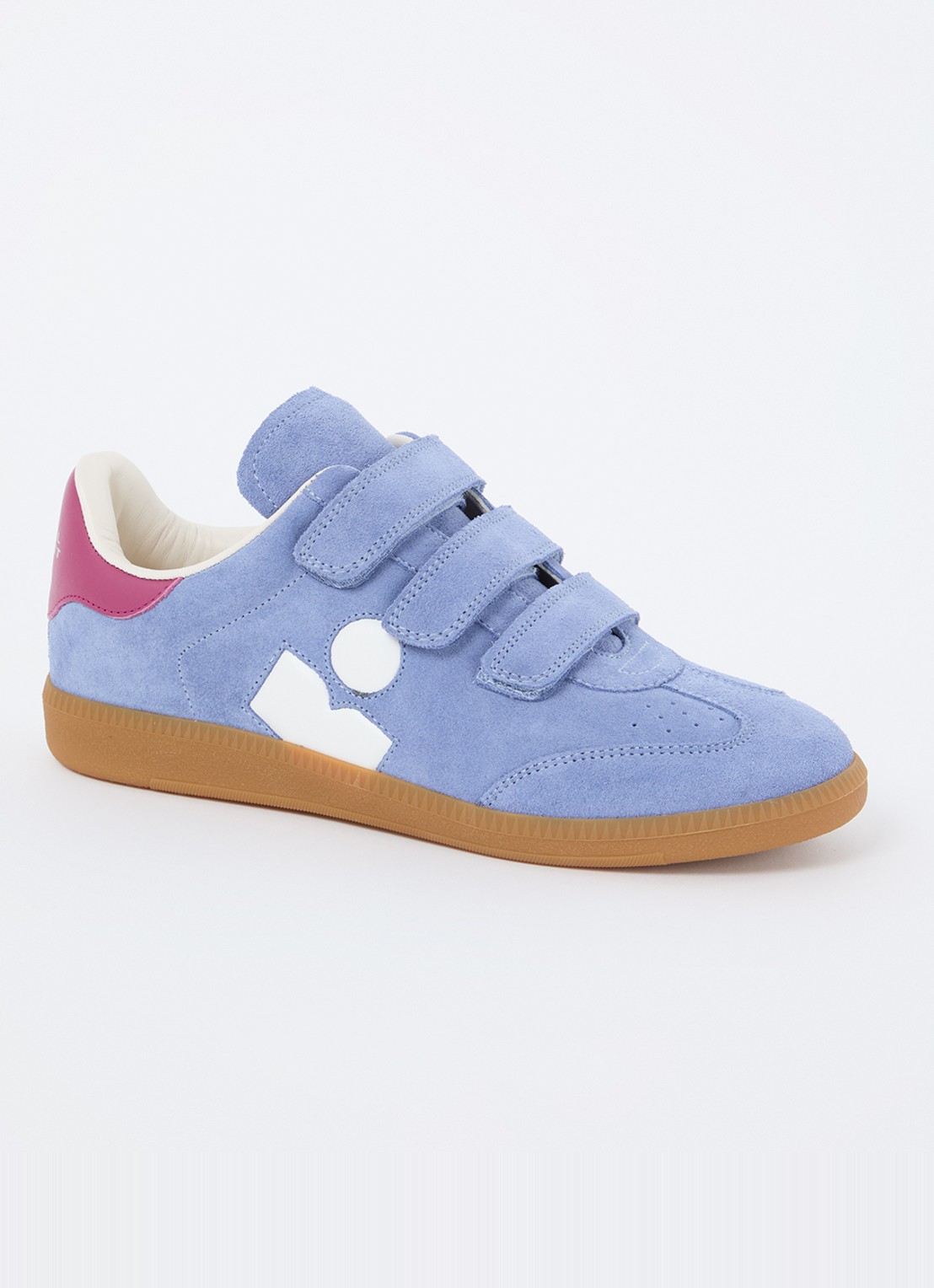 Isabel Marant Beth sneaker van kalfssuède  - voorkant 2 staalblauw