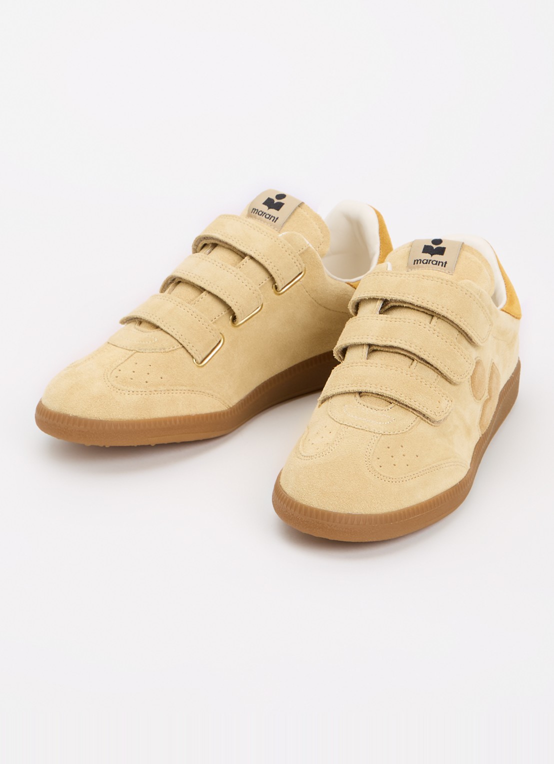 Isabel Marant Beth sneaker van kalfssuède - detail 2 beige