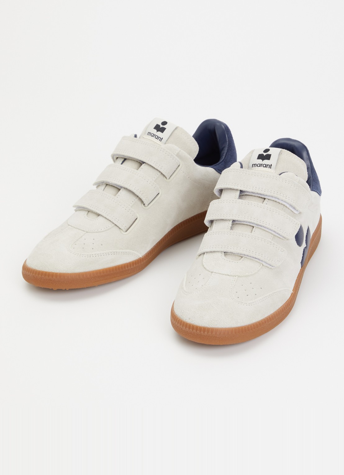 Isabel Marant Beth sneaker van kalfssuède - detail grijs