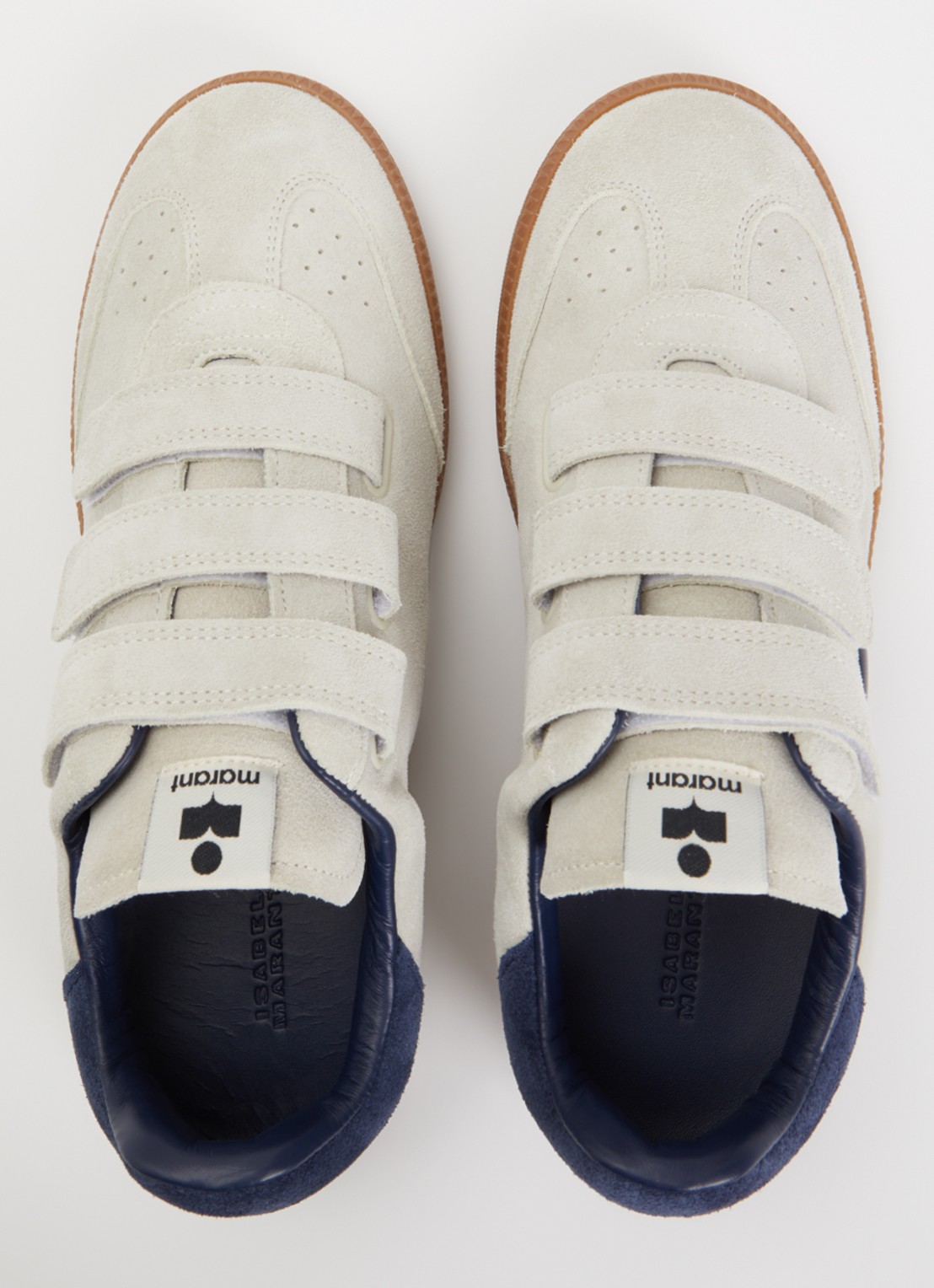 Isabel Marant Beth sneaker van kalfssuède - detail 2 grijs