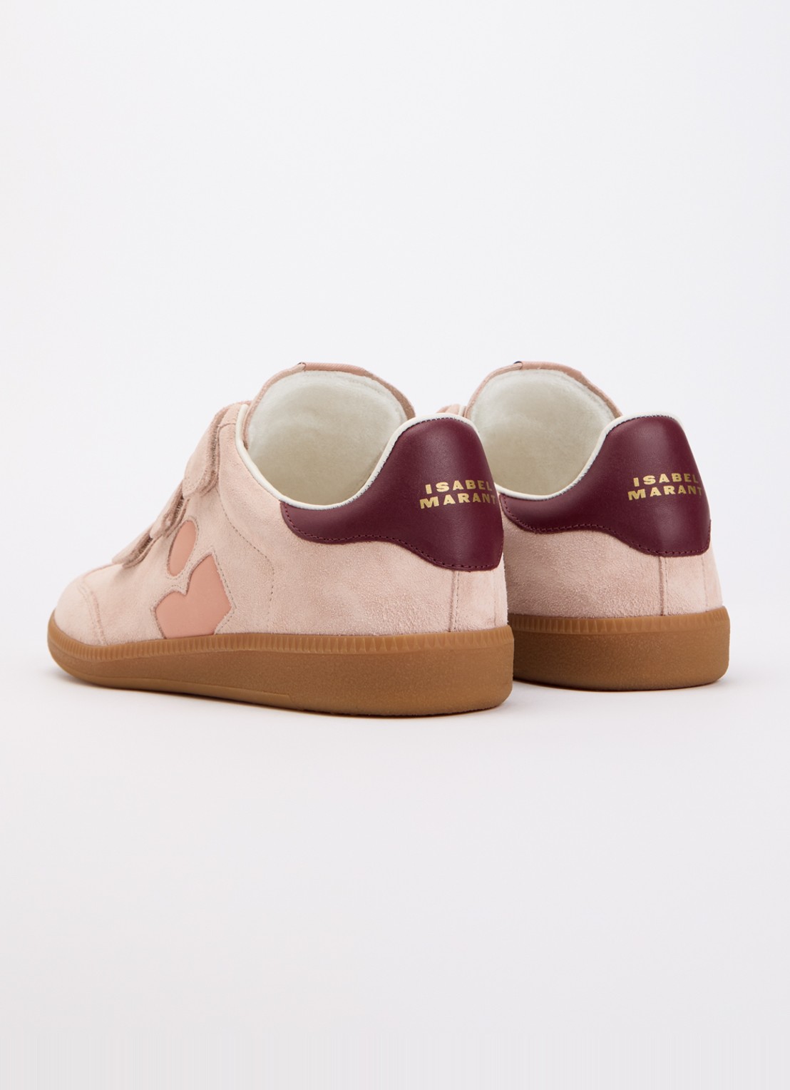 Isabel Marant Beth sneaker van leer met details van suède  - achterkant 7 oudroze