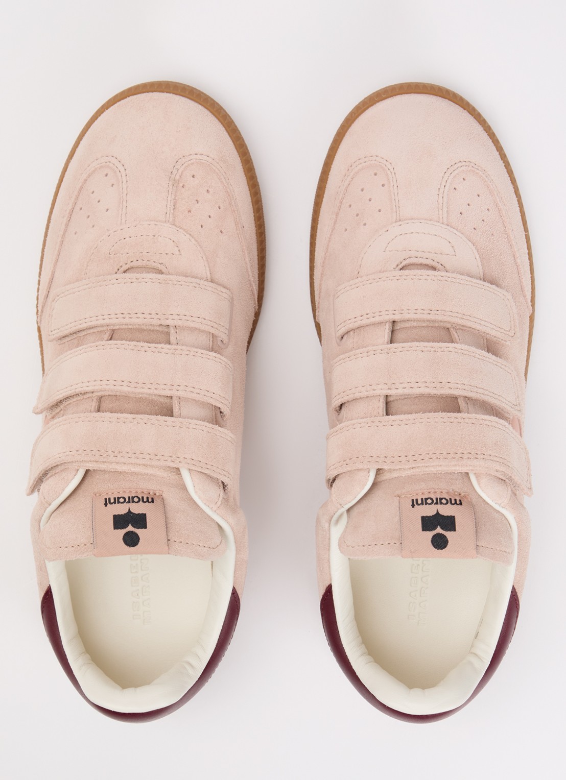 Isabel Marant Beth sneaker van leer met details van suède  - detail 2 oudroze