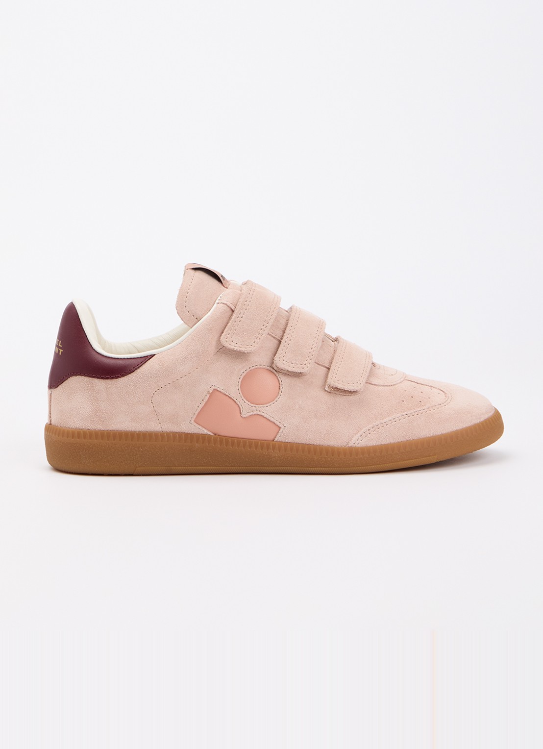 Isabel Marant Beth sneaker van leer met details van suède  - voorkant 5 oudroze