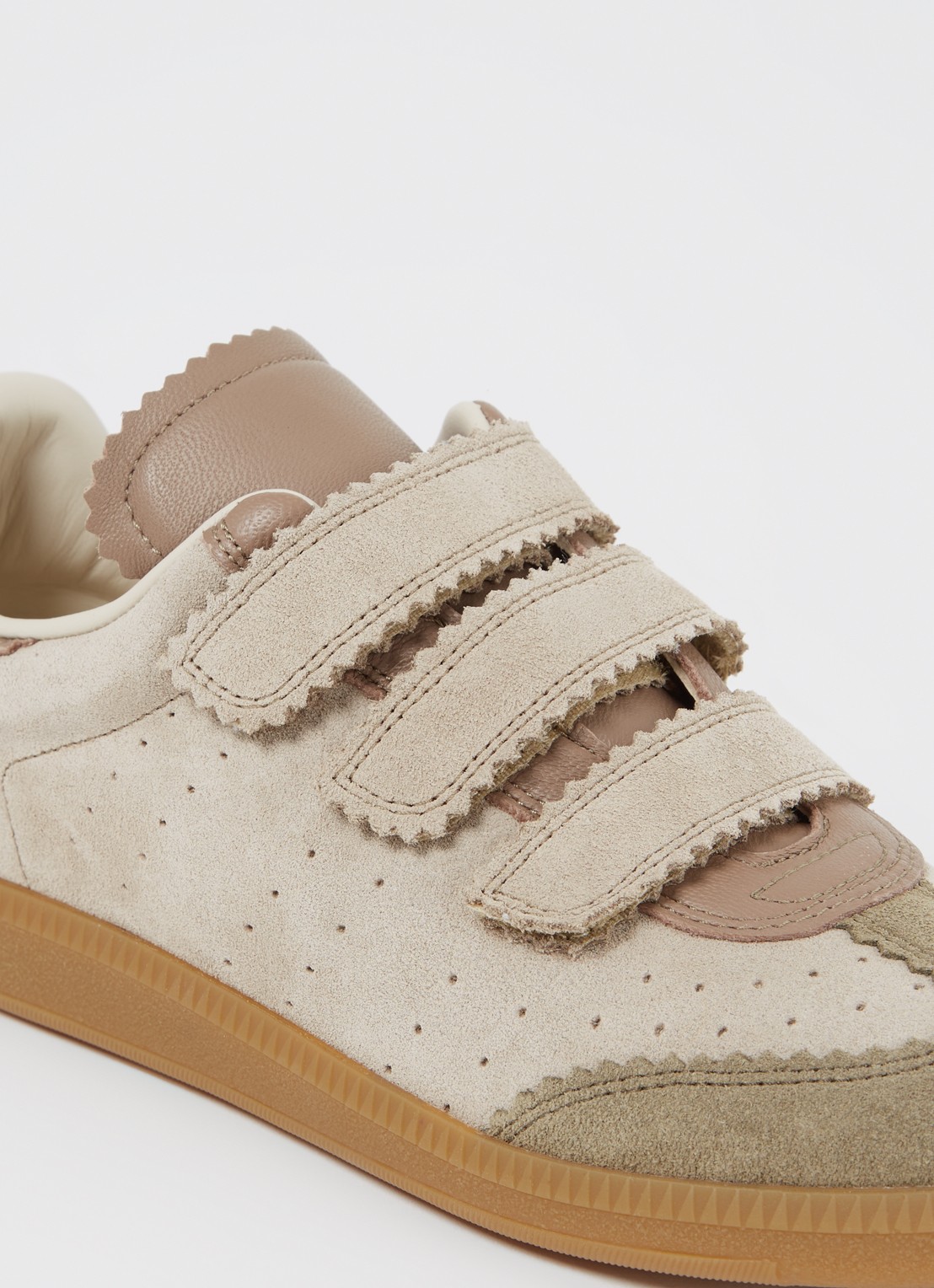 Isabel Marant Beth sneaker van suède met leren details - detail 5 taupe