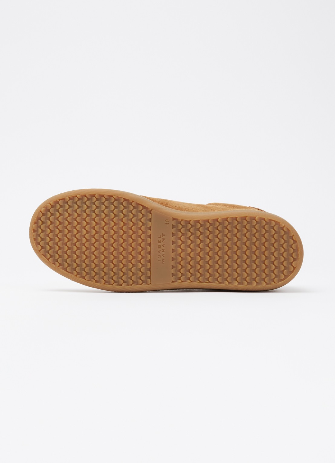 Isabel Marant Beth sneaker van suède met leren details - detail 5 cognac