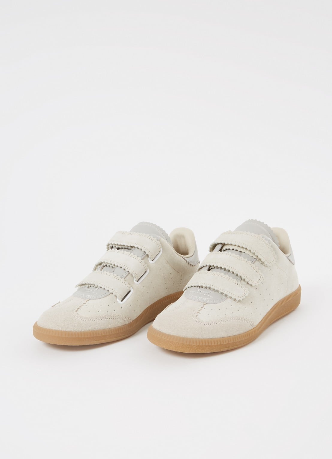 Isabel Marant Beth sneaker van suède  - detail 3 donkerbeige