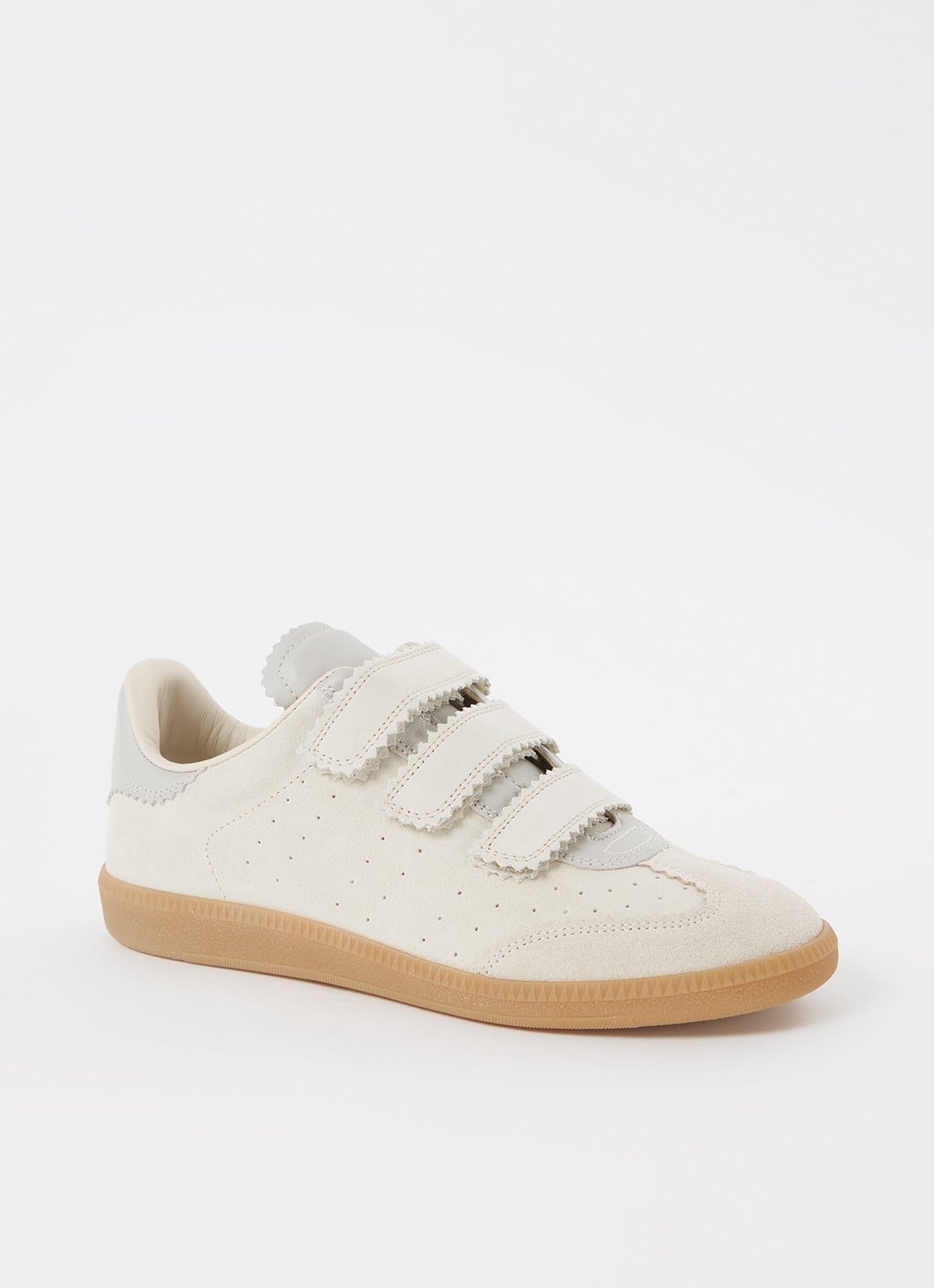 Isabel Marant Beth sneaker van suède  - voorkant donkerbeige