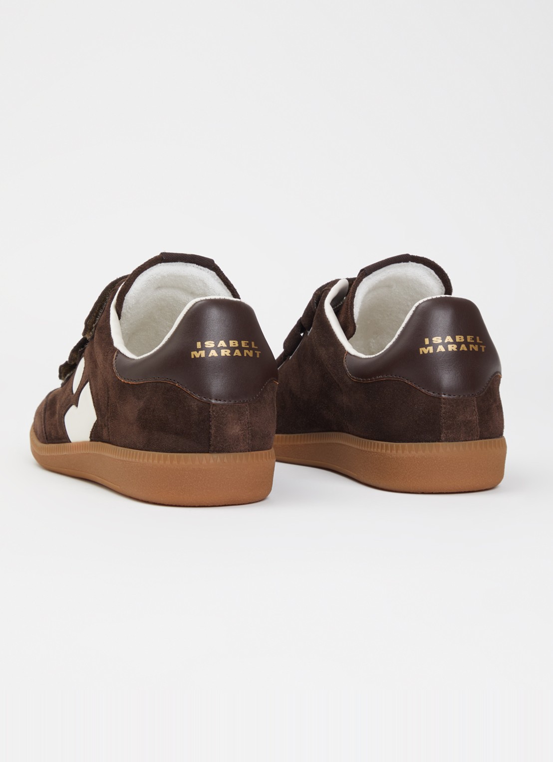 Isabel Marant Beth sneaker van suède - achterkant chocoladebruin