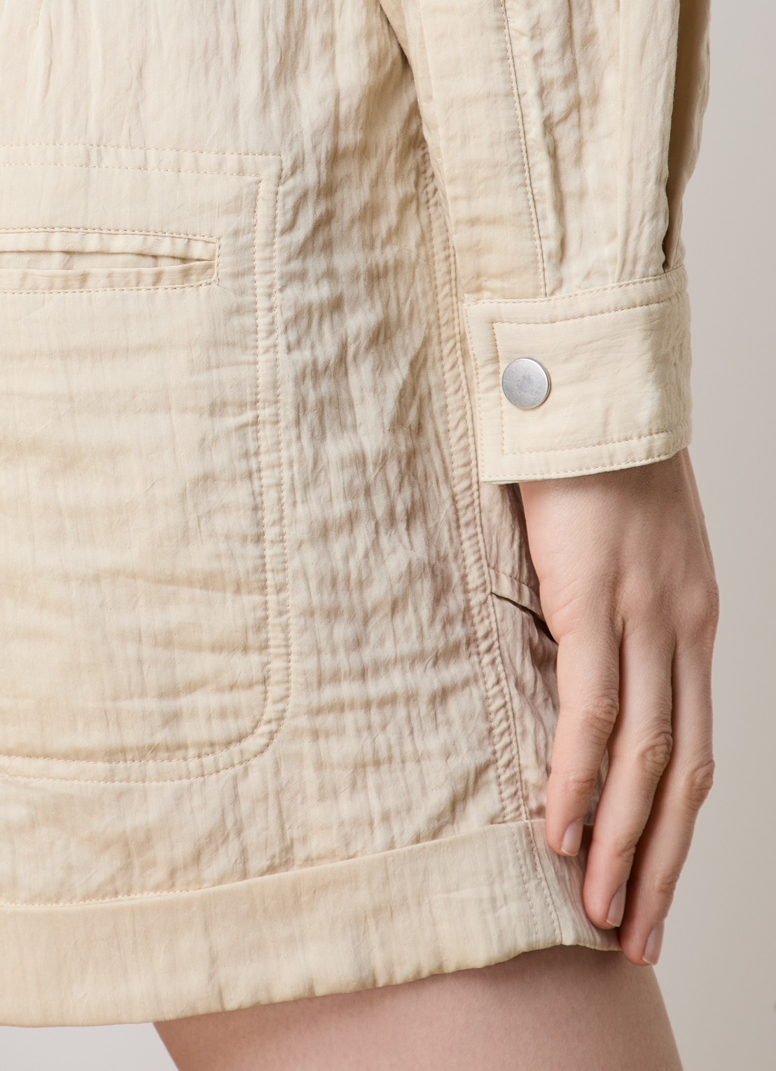 Isabel Marant Betyna straight fit playsuit met steekzakken - detail 4 lichtgeel