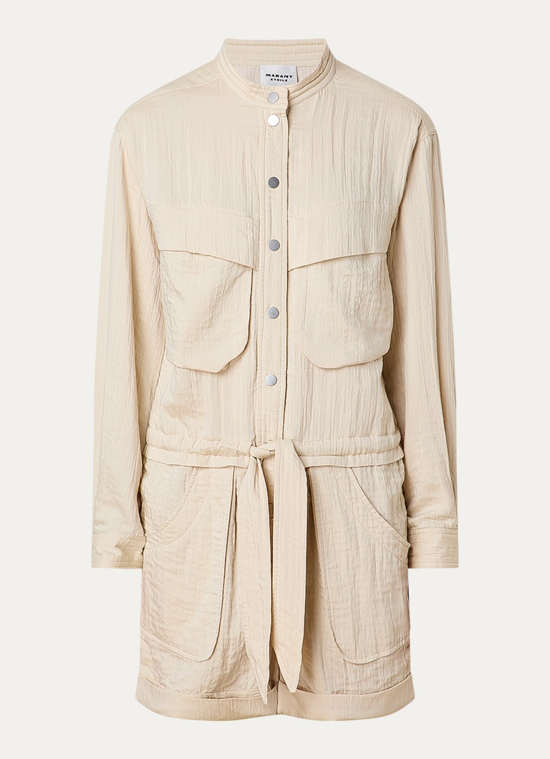 Isabel Marant Betyna straight fit playsuit met steekzakken - voorkant lichtgeel