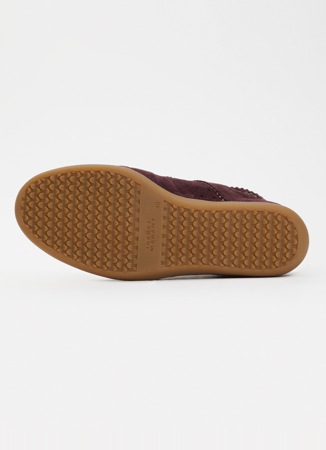 Isabel Marant Bobby sneakerwedge van kalfssuède  - detail 5 aubergine