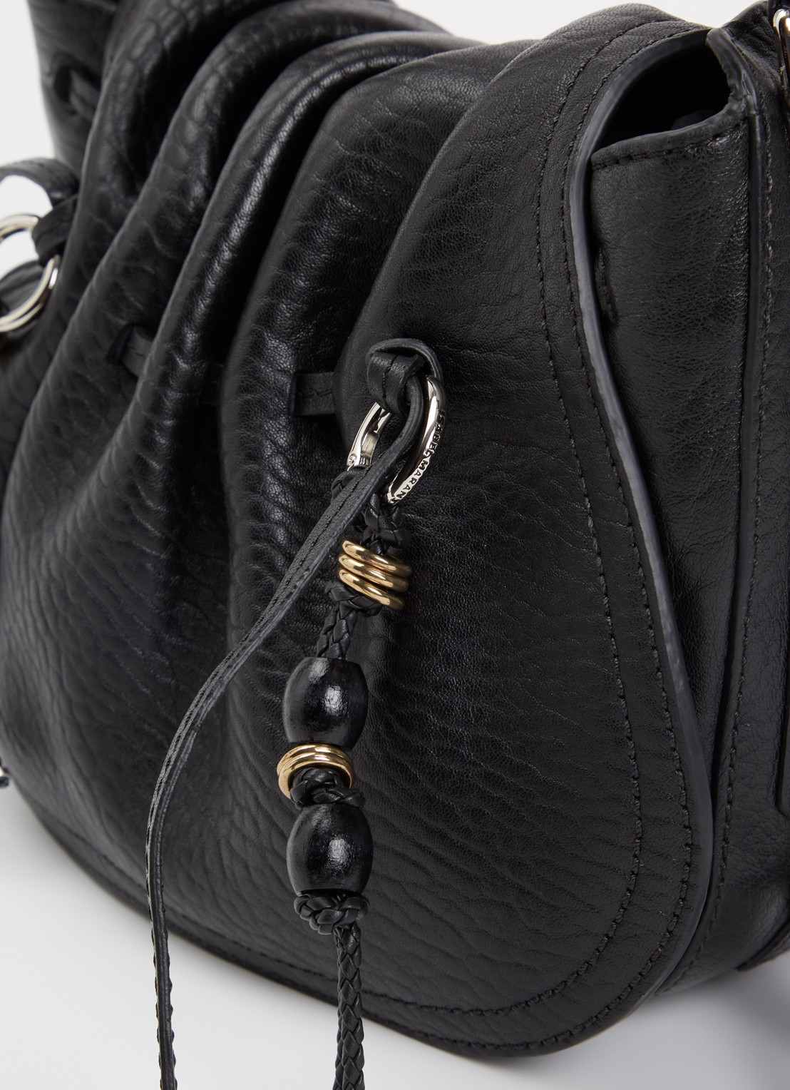 Isabel Marant Bolton schoudertas van lamsleer met afneembare schouderriem - detail 3 zwart