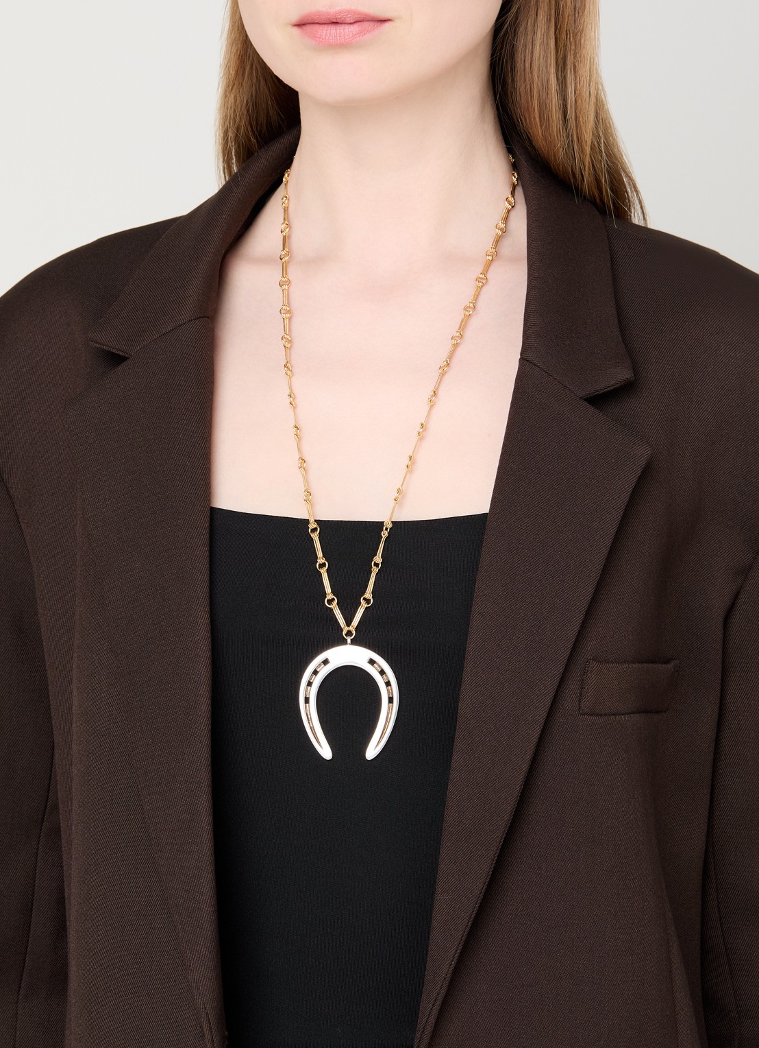 Isabel Marant Bryne ketting met hanger - voorkant 2 goud