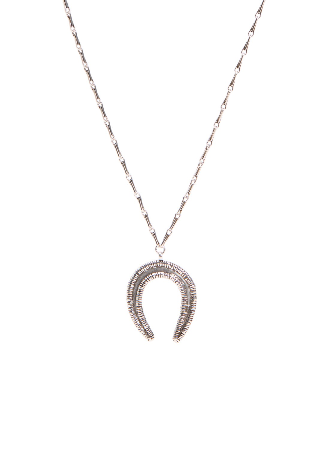 Isabel Marant Bryne schakelketting met hanger - voorkant zilver