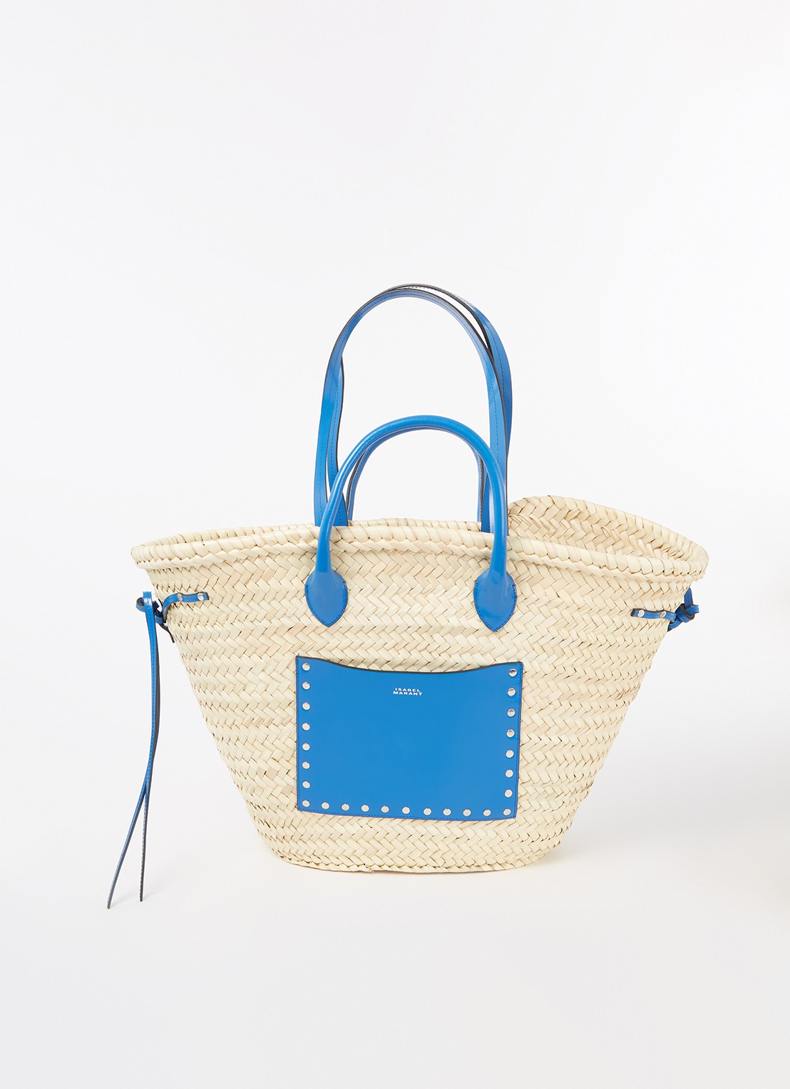 Isabel Marant Cadix shopper met leren details - voorkant 4 donkerbeige