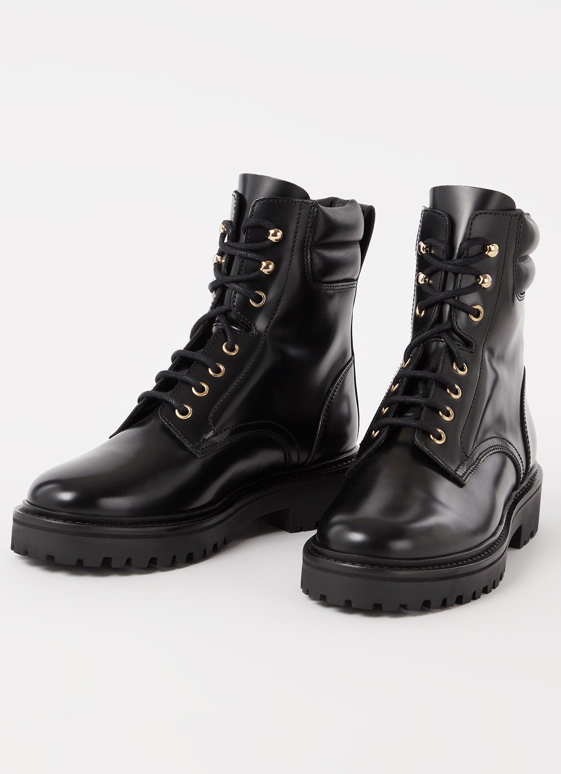 Isabel Marant Campa biker boot van kalfsleer - detail 3 zwart