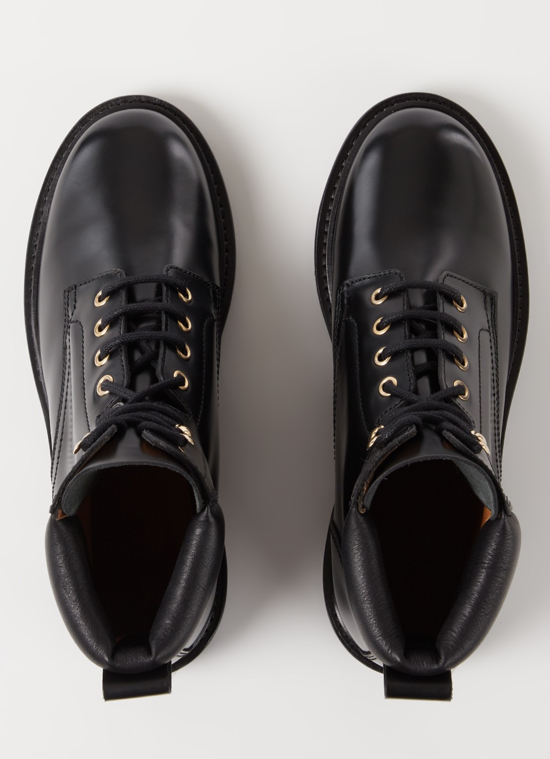 Isabel Marant Campa biker boot van kalfsleer - detail 5 zwart