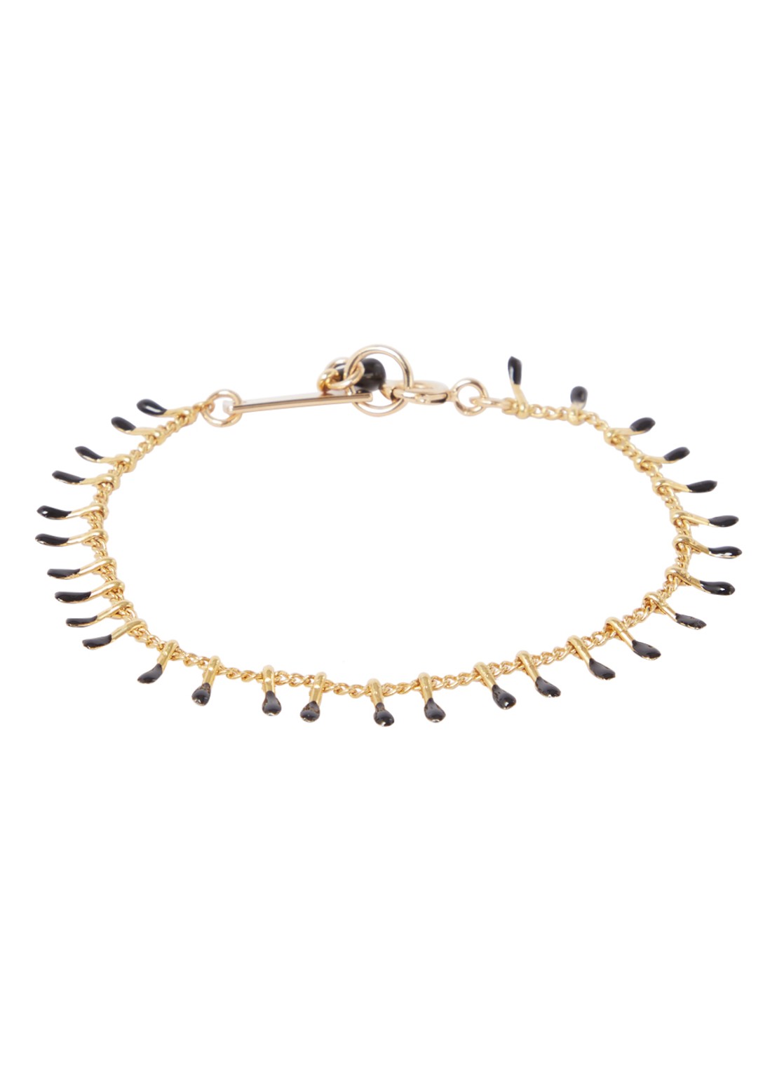 Isabel Marant Casablanca armband met bedels - voorkant 2 zwart