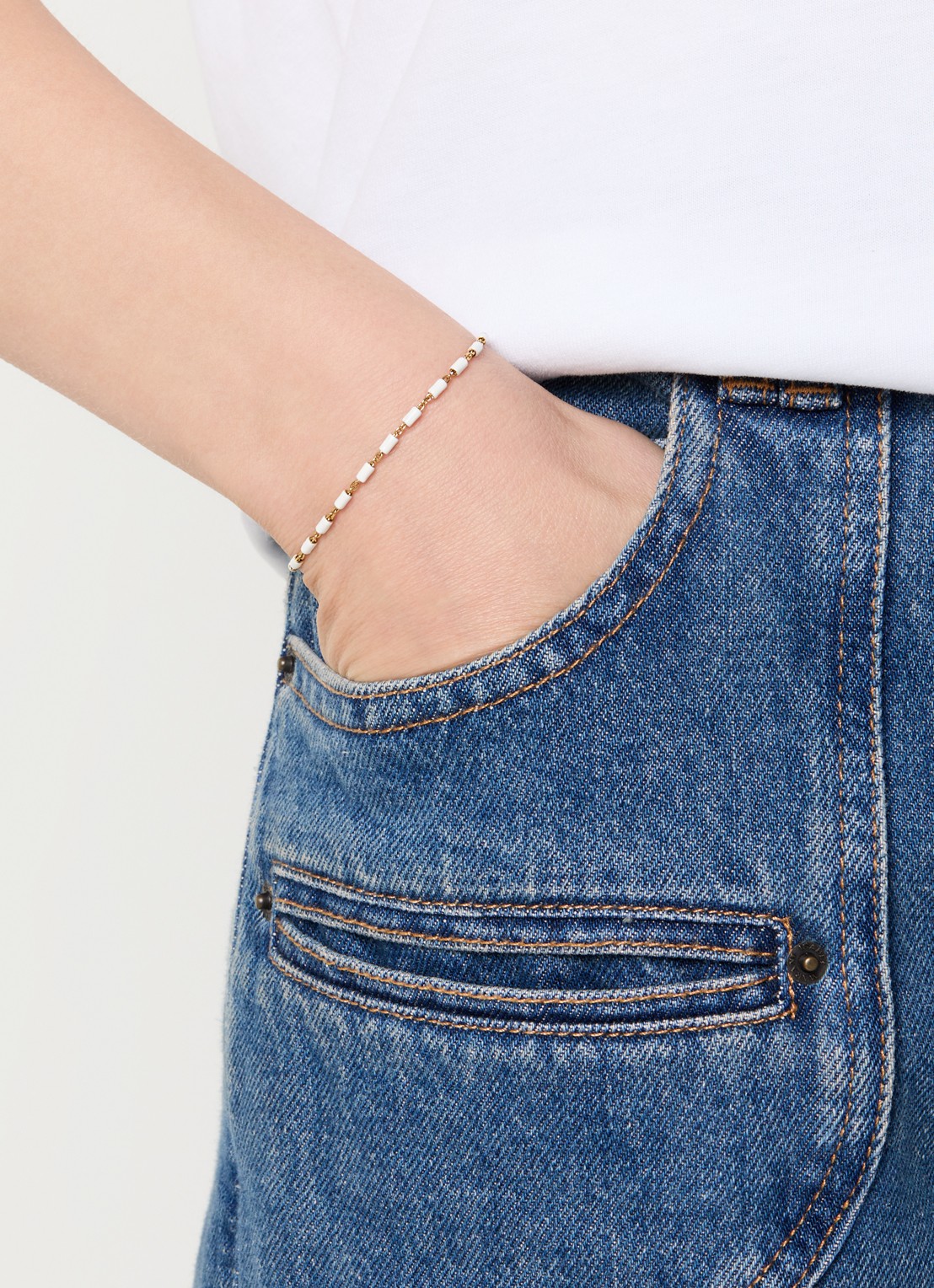 Isabel Marant Casablanca armband - voorkant 2 gebroken wit