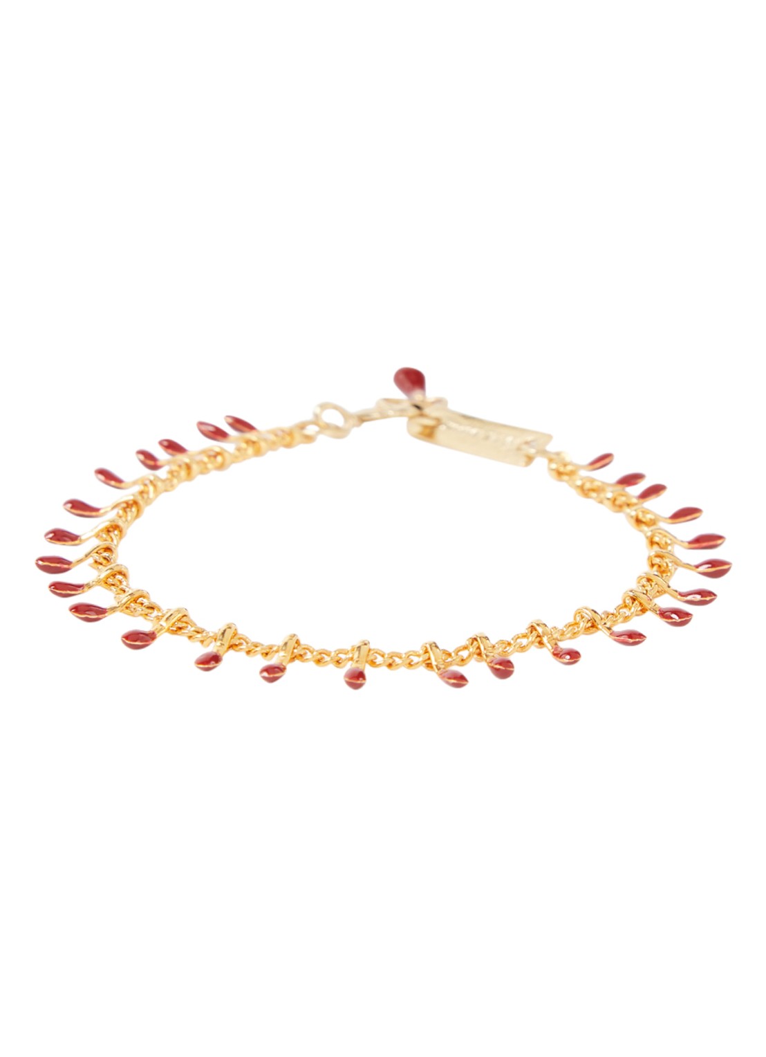 Isabel Marant Casablanca fijne armband met hangers - voorkant 2 goud