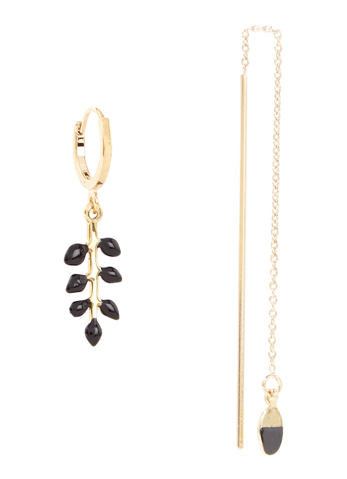 Isabel Marant Casablanca oorbellen met hanger - voorkant goud