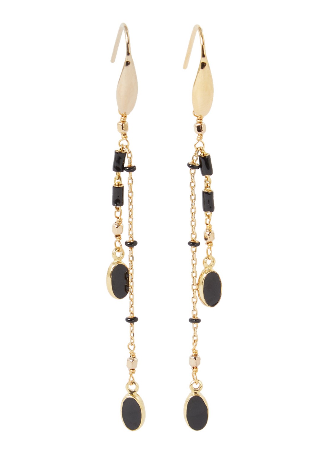 Isabel Marant Casablanca oorhangers - voorkant 2 zwart