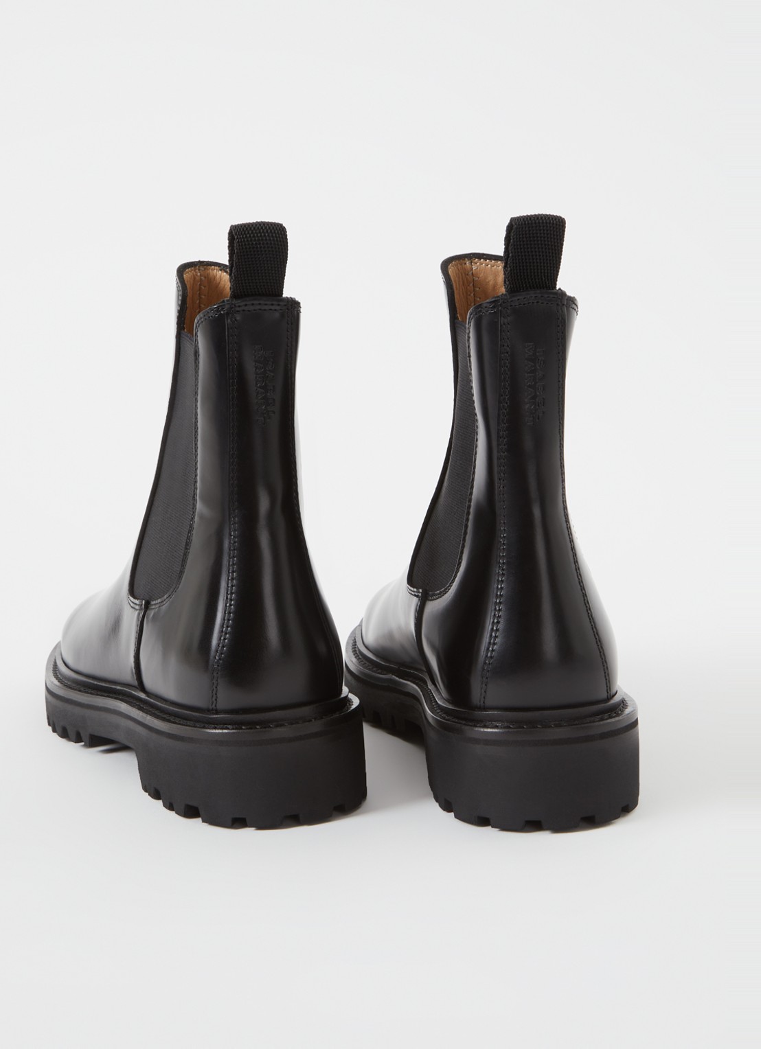 Isabel Marant Castay chelsea boot van kalfsleer - detail 2 zwart