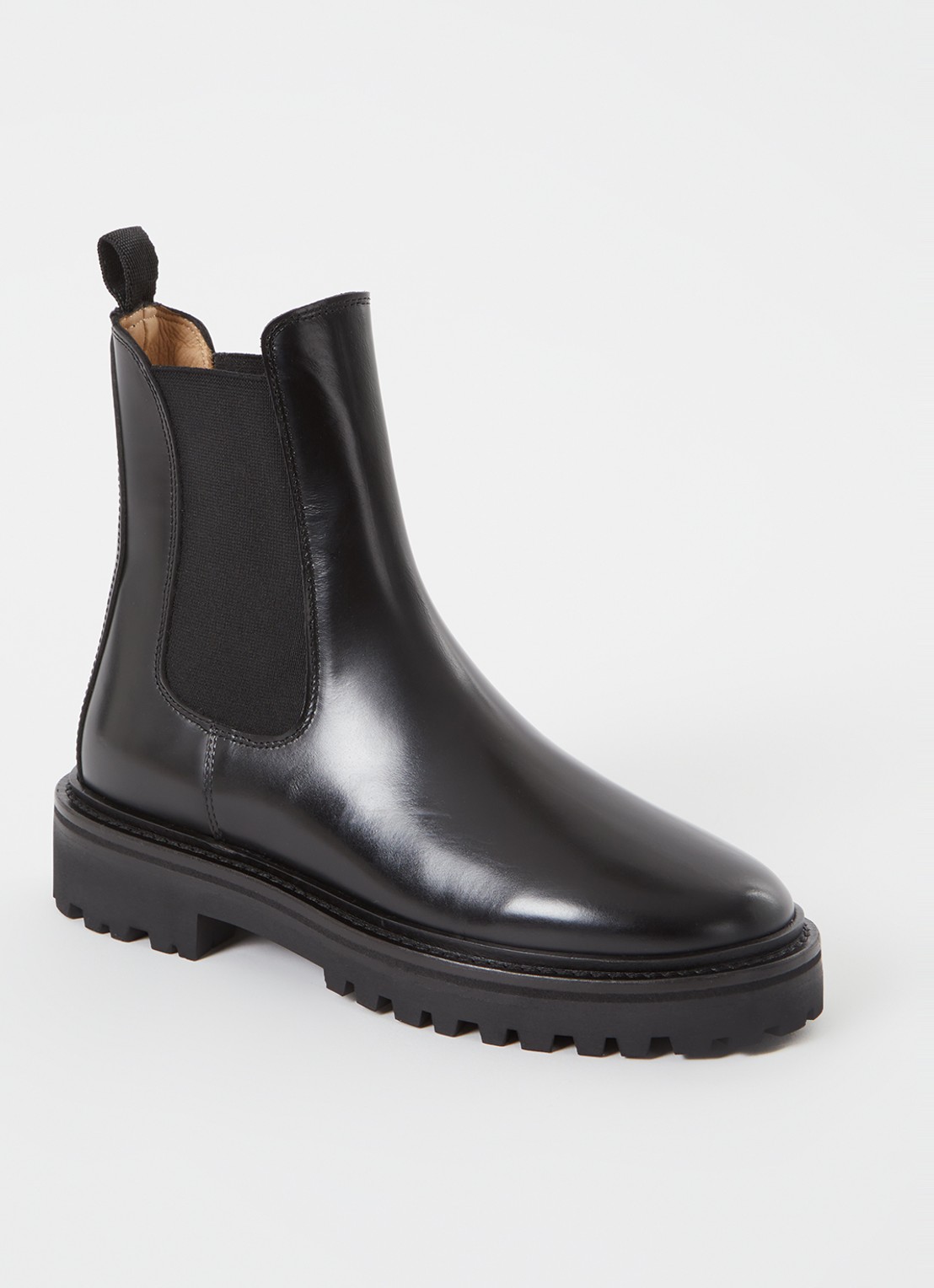 Isabel Marant Castay chelsea boot van kalfsleer - voorkant 5 zwart